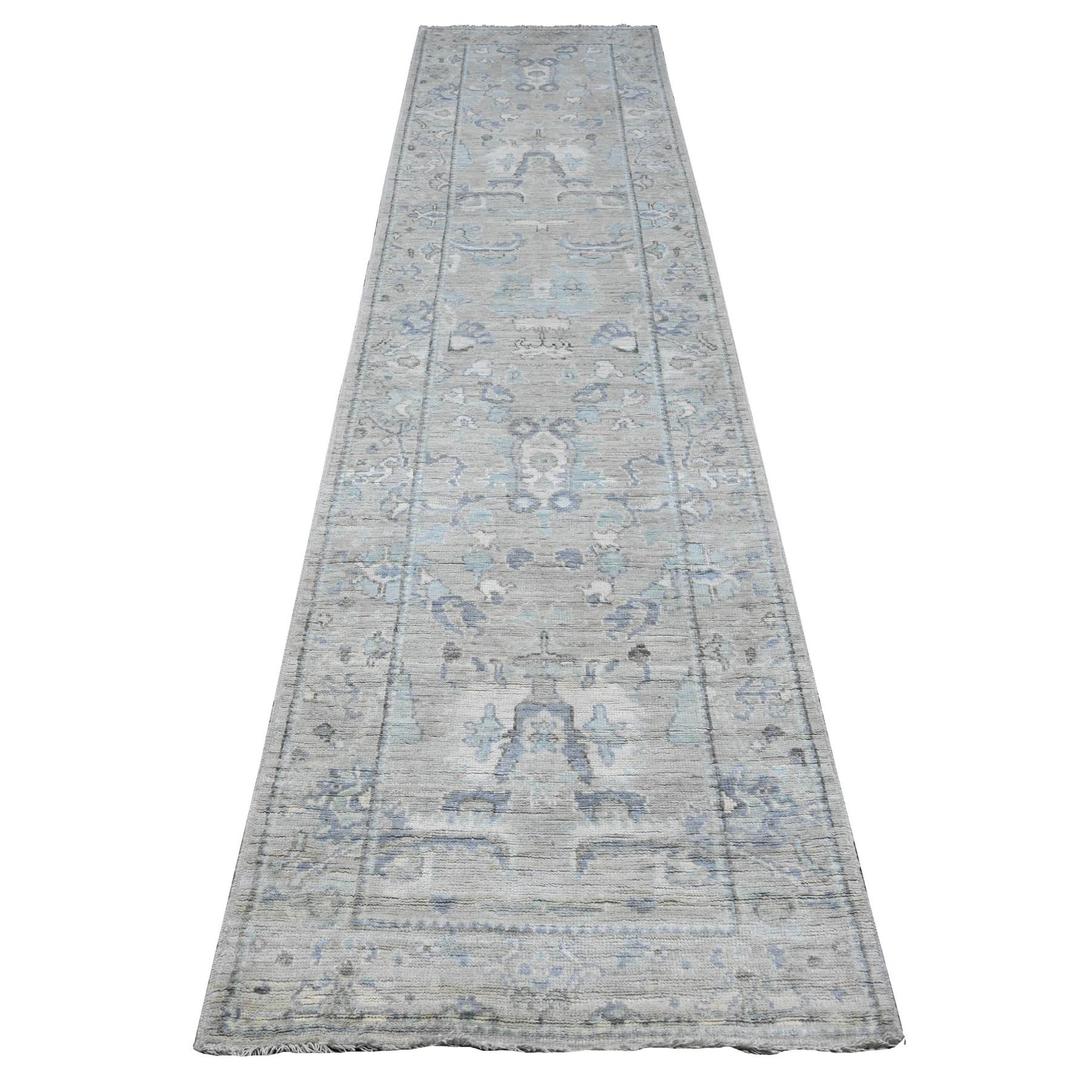 Oushak-And-Peshawar-Hand-Knotted-Rug-446795