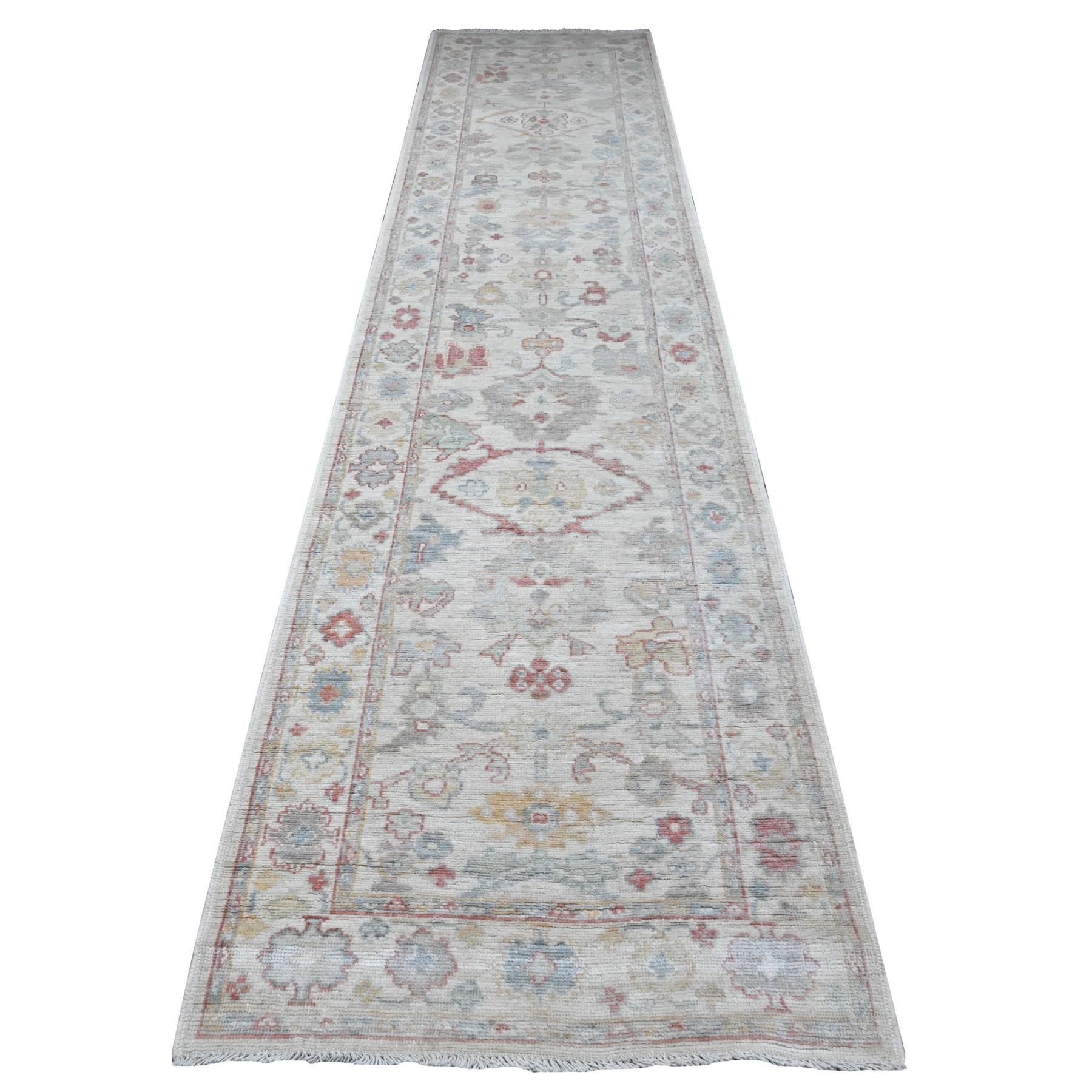 Oushak-And-Peshawar-Hand-Knotted-Rug-446800