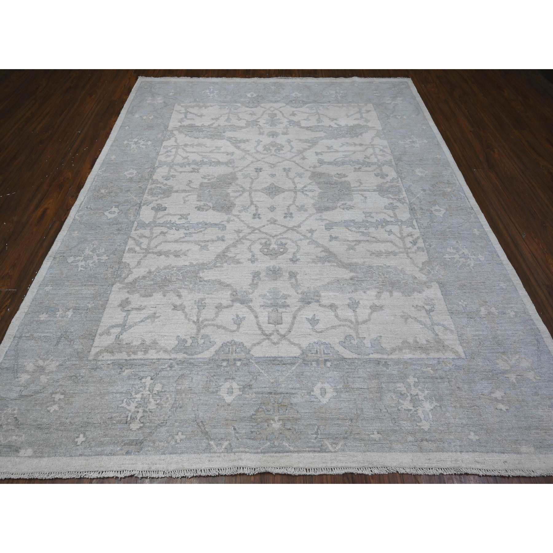 Oushak-And-Peshawar-Hand-Knotted-Rug-446840