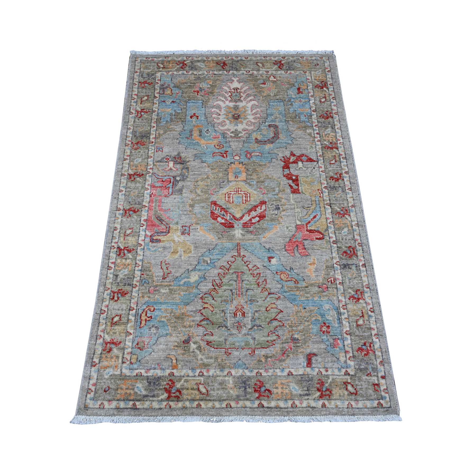 Oushak-And-Peshawar-Hand-Knotted-Rug-446865