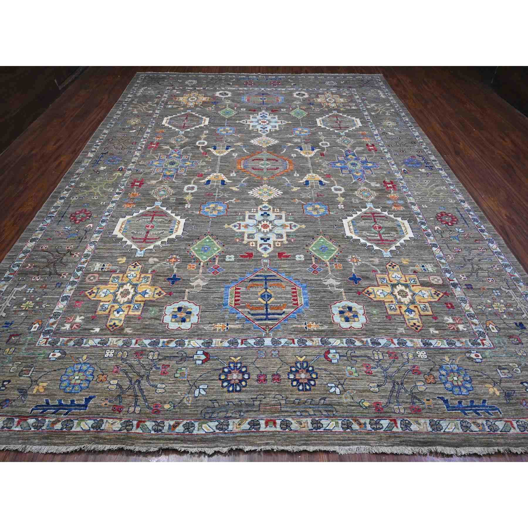 Heriz-Hand-Knotted-Rug-447125