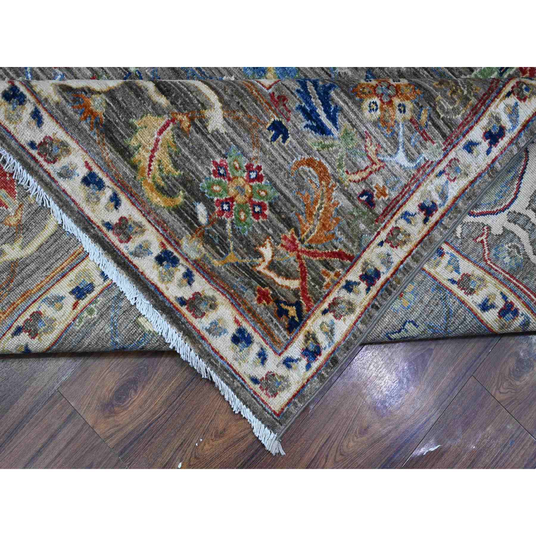 Oushak-And-Peshawar-Hand-Knotted-Rug-447130