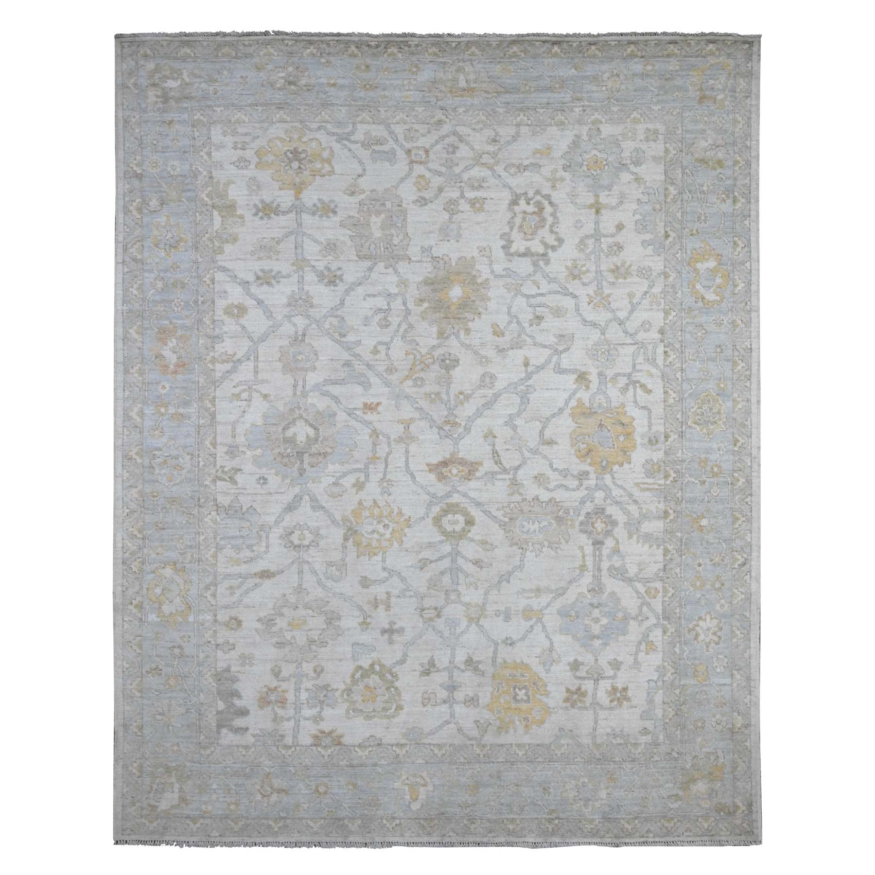 Oushak-And-Peshawar-Hand-Knotted-Rug-447270