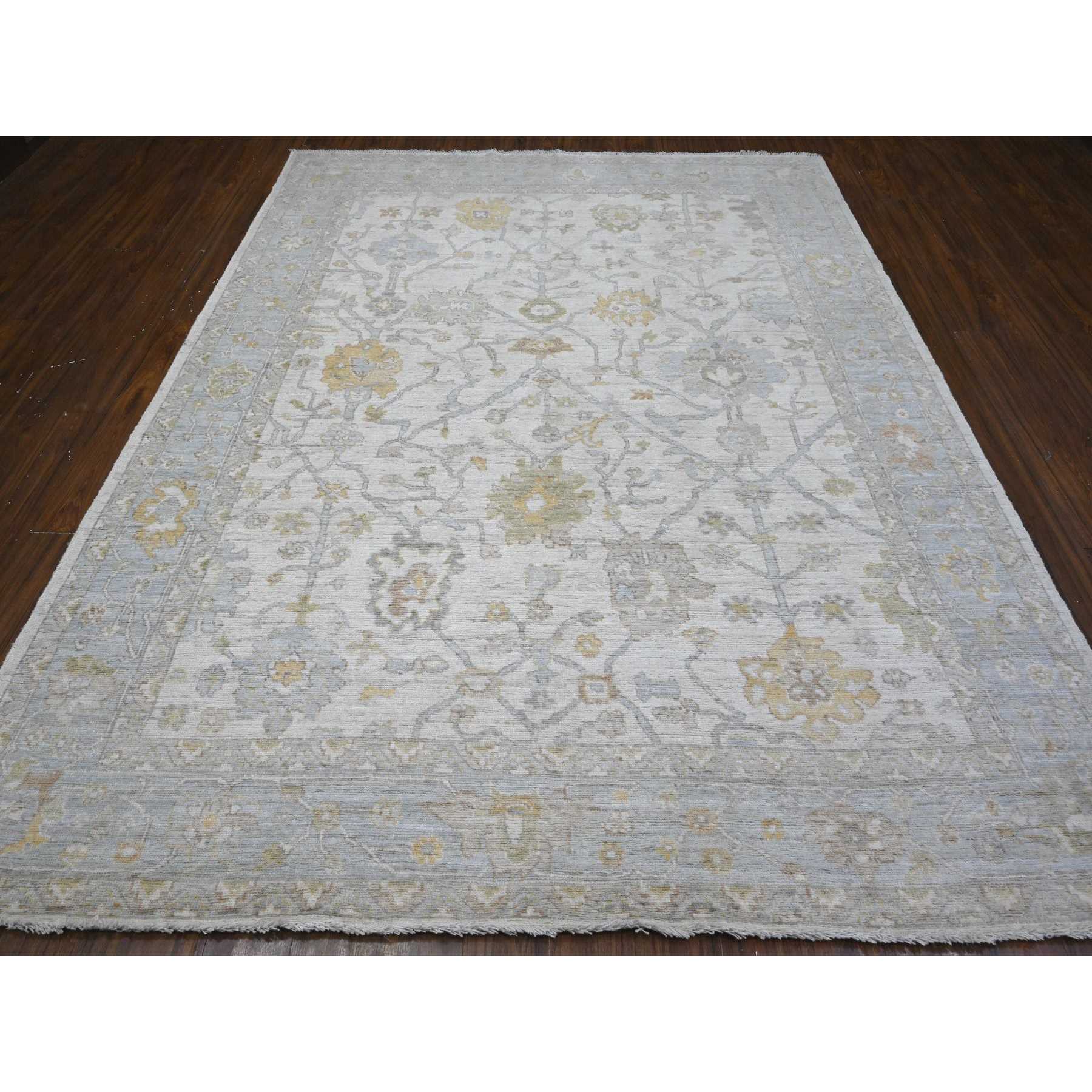 Oushak-And-Peshawar-Hand-Knotted-Rug-447270