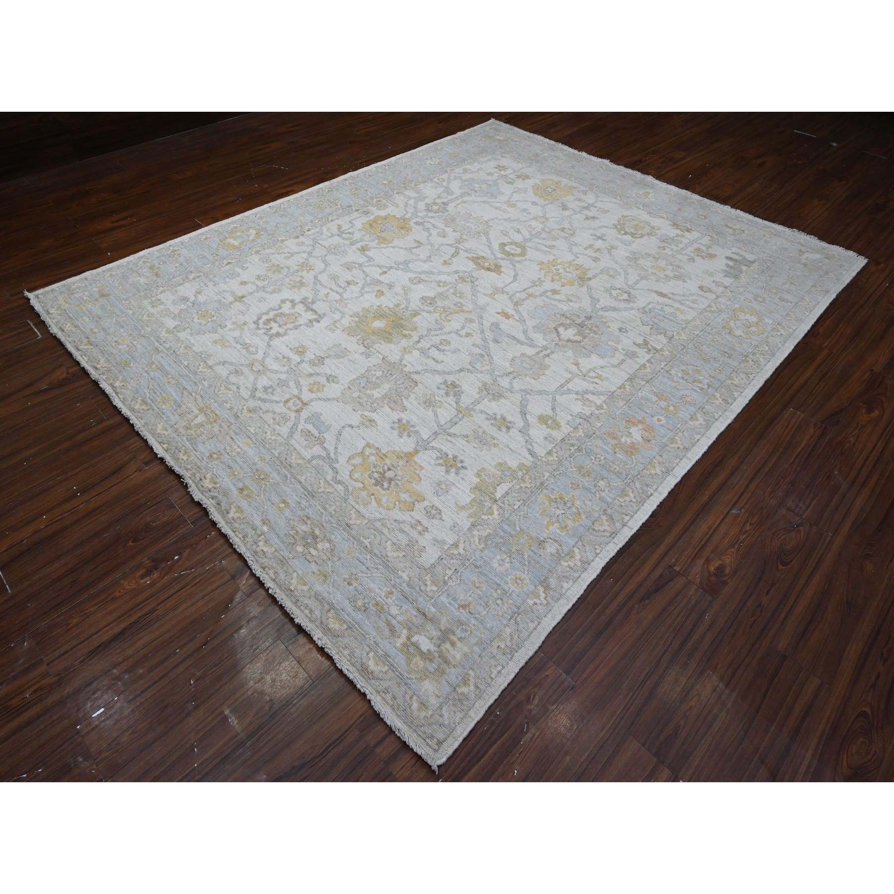 Oushak-And-Peshawar-Hand-Knotted-Rug-447270