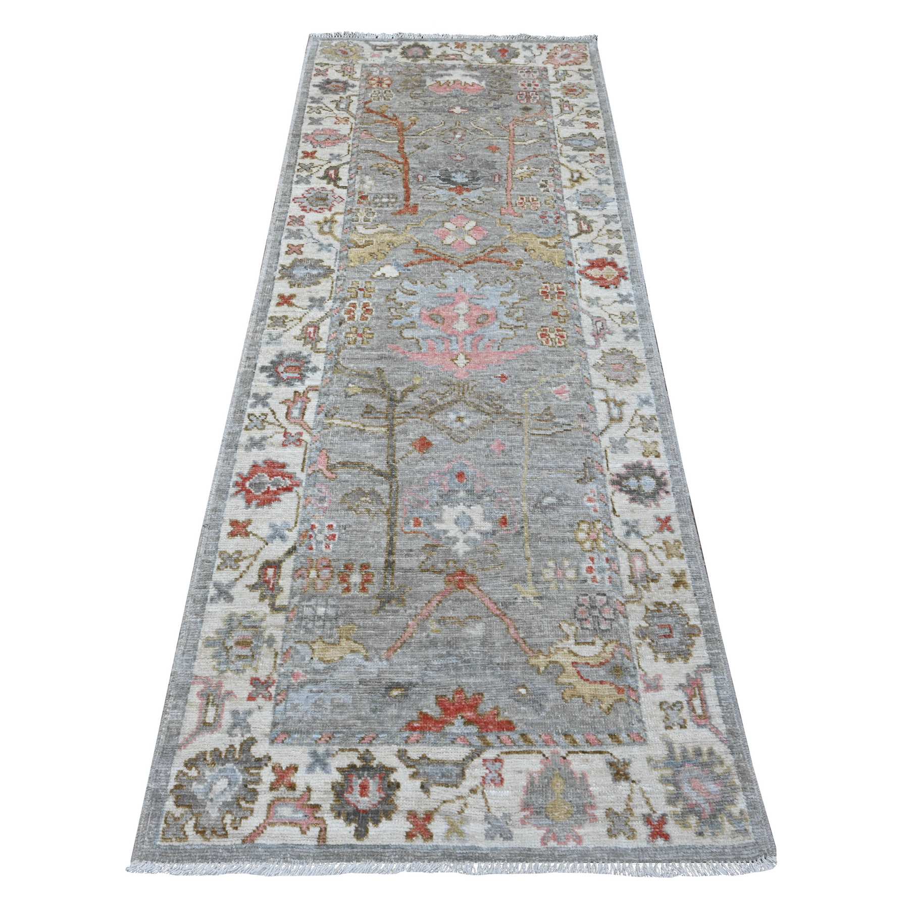 Oushak-And-Peshawar-Hand-Knotted-Rug-447300