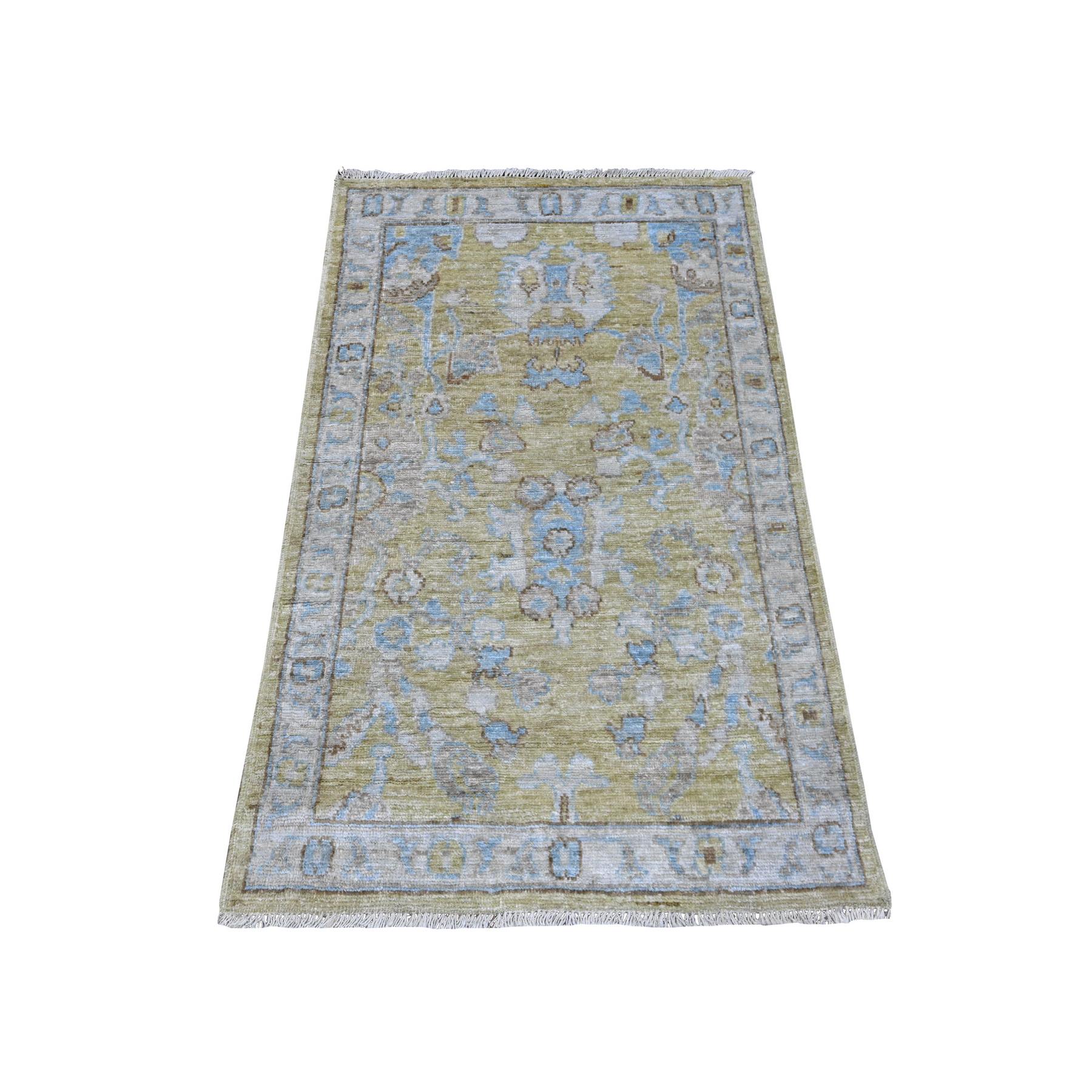 Oushak-And-Peshawar-Hand-Knotted-Rug-447320