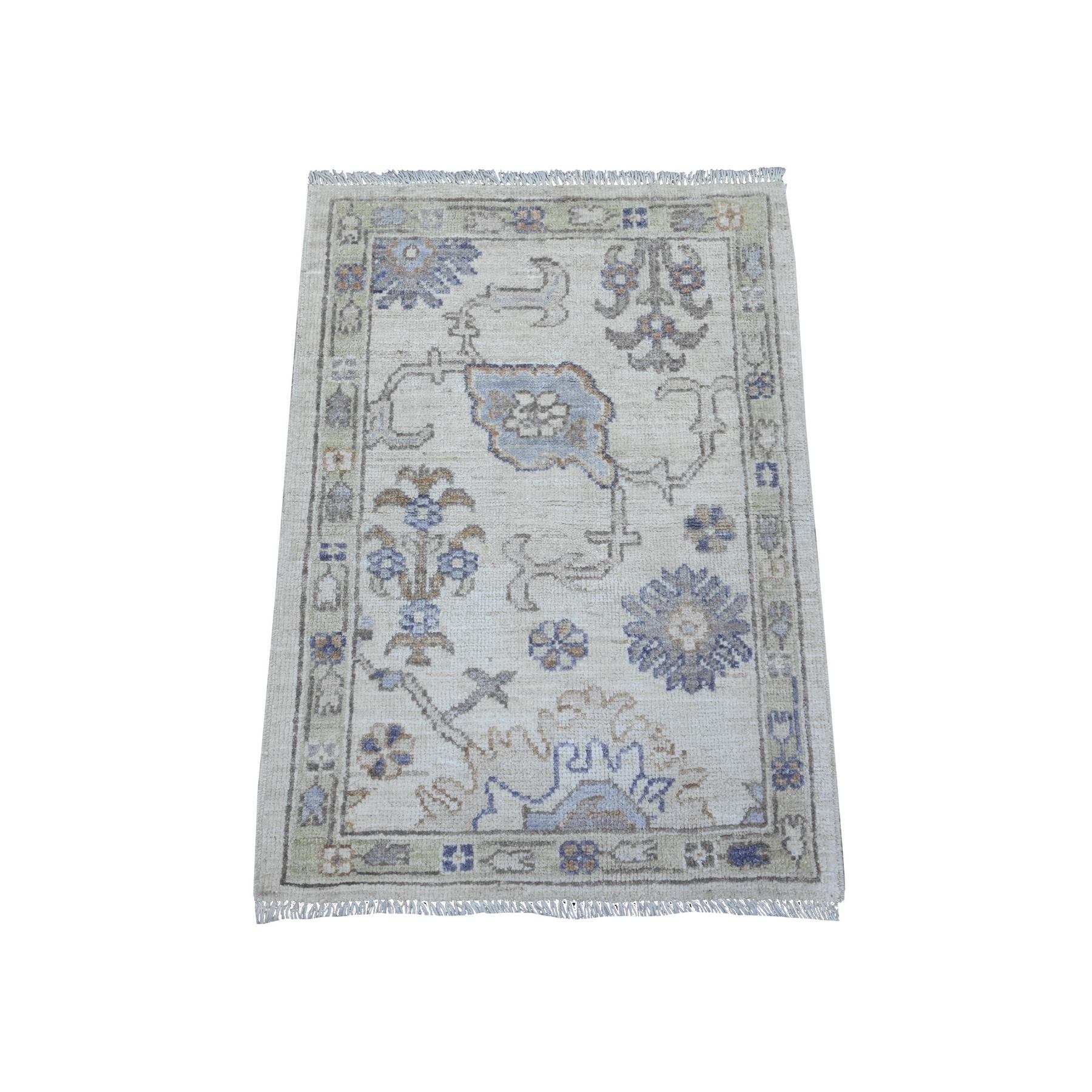 Oushak-And-Peshawar-Hand-Knotted-Rug-447335