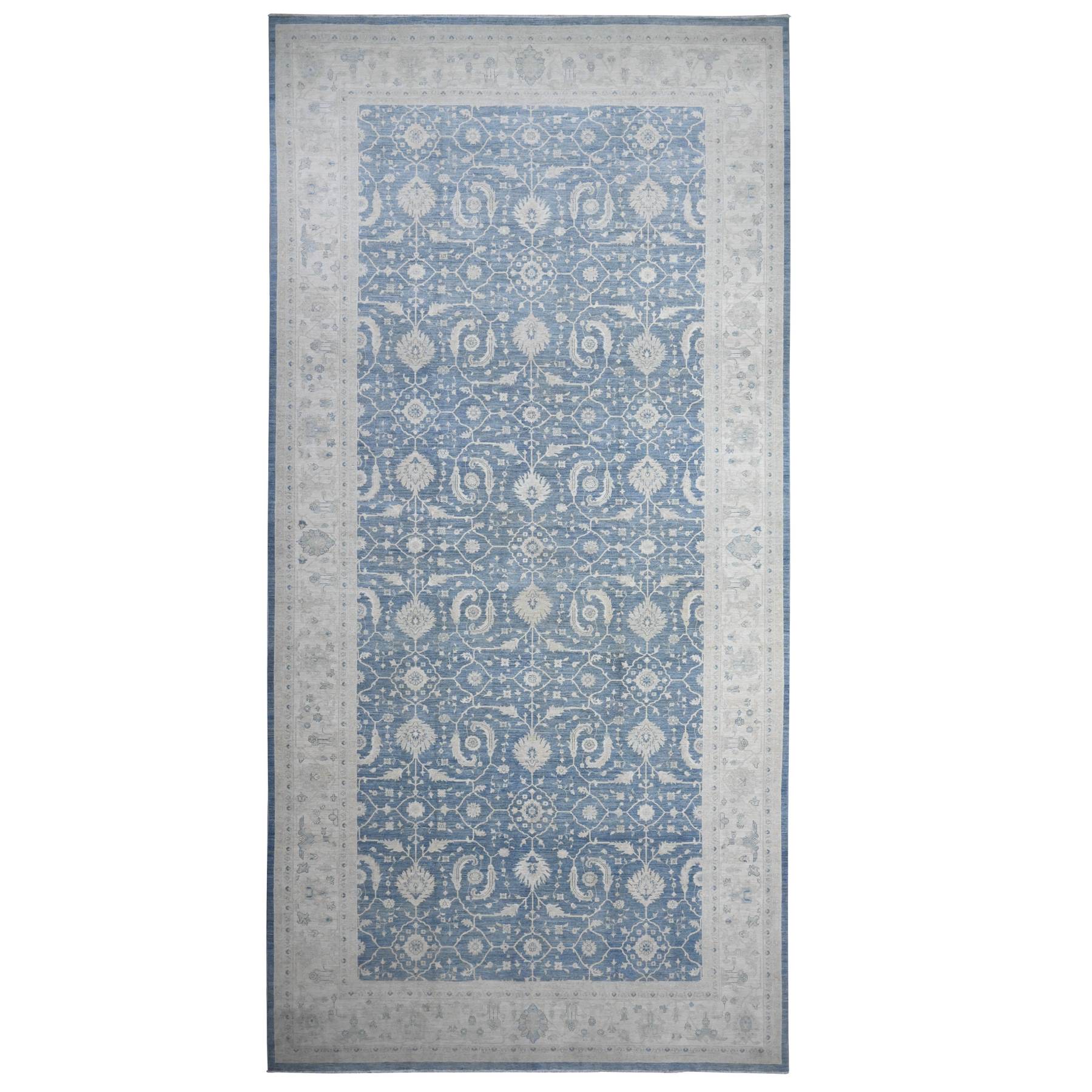 Oushak-And-Peshawar-Hand-Knotted-Rug-447365