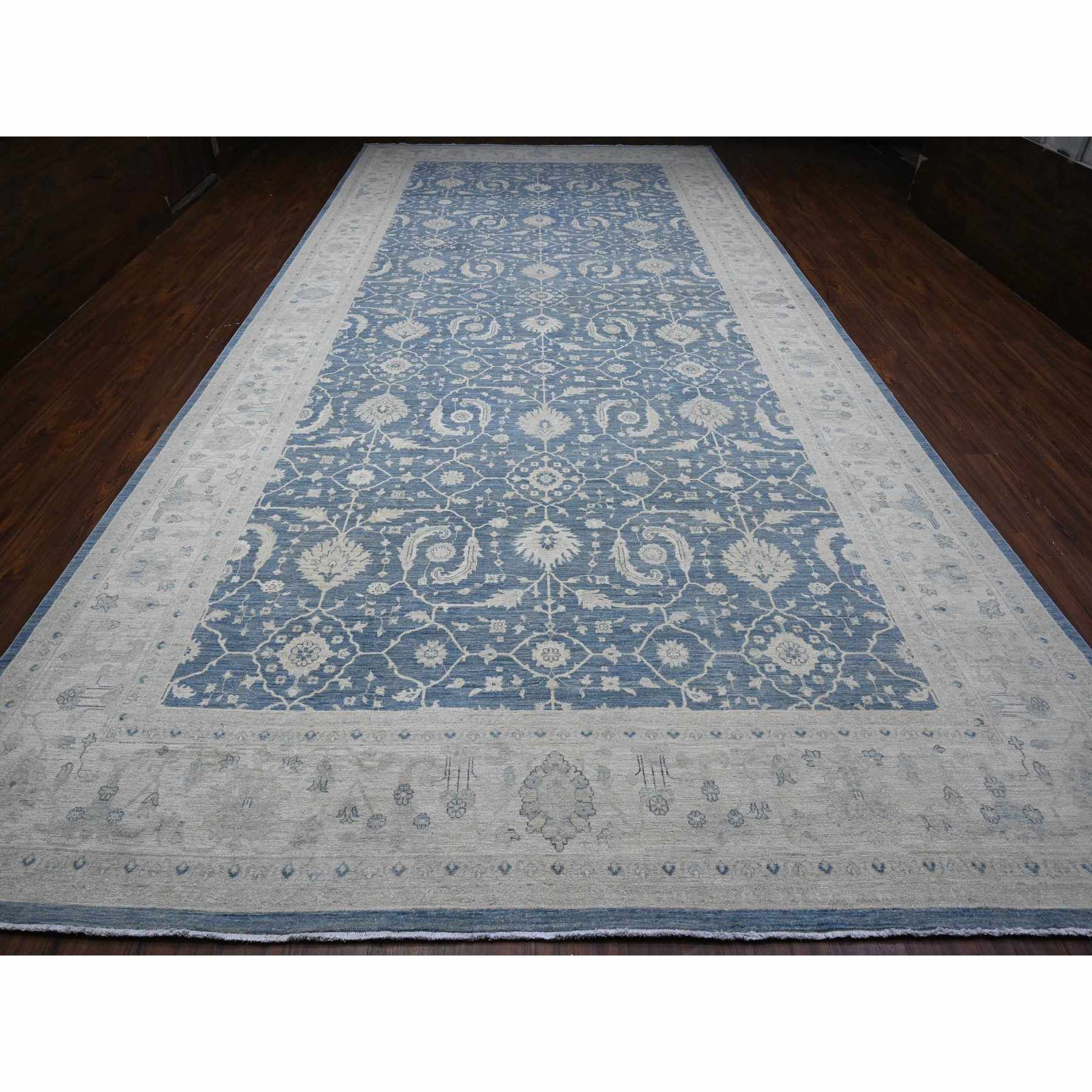 Oushak-And-Peshawar-Hand-Knotted-Rug-447365