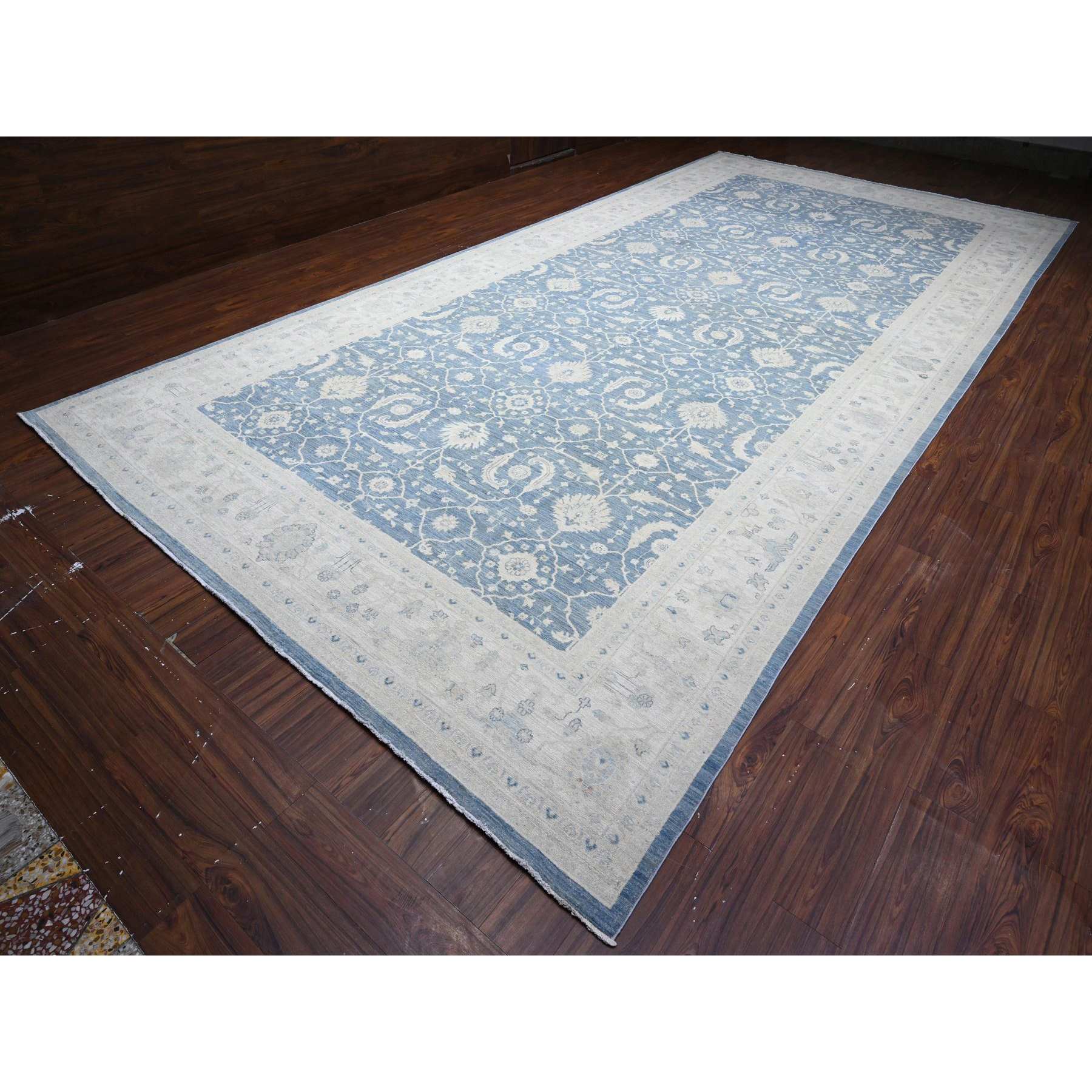 Oushak-And-Peshawar-Hand-Knotted-Rug-447365