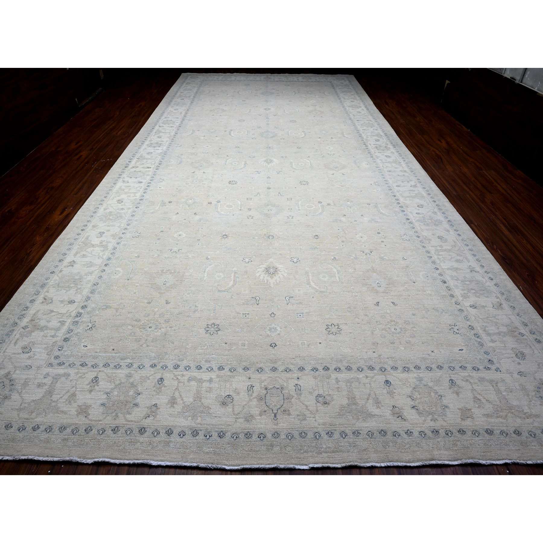 Oushak-And-Peshawar-Hand-Knotted-Rug-447370