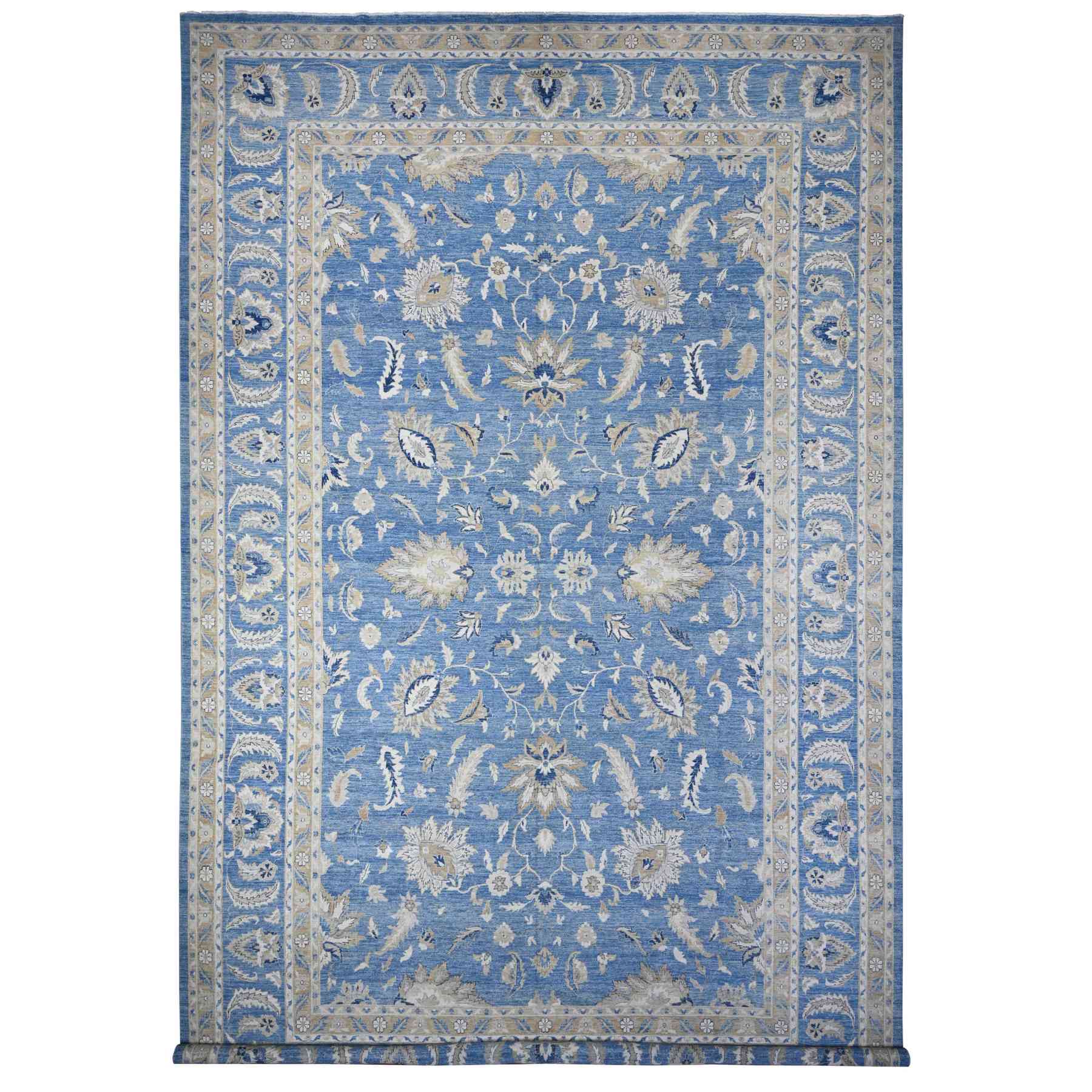 Oushak-And-Peshawar-Hand-Knotted-Rug-447375