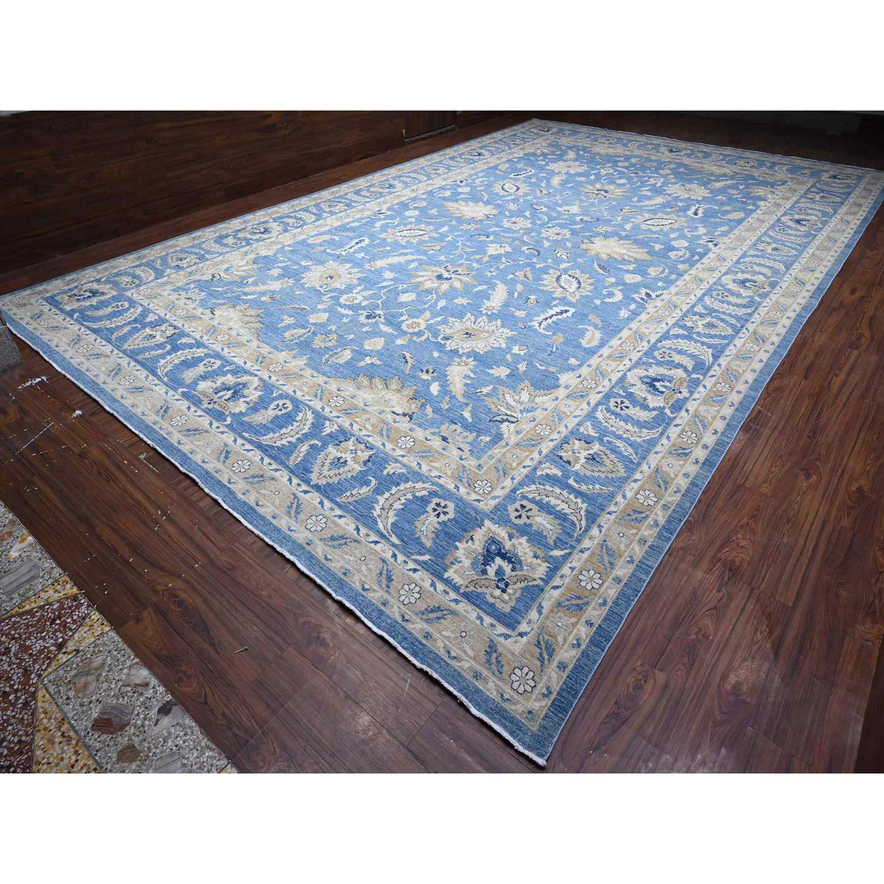 Oushak-And-Peshawar-Hand-Knotted-Rug-447375