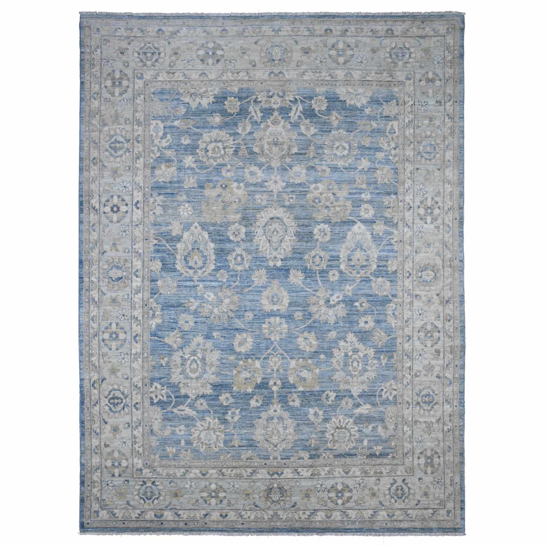 Oushak-And-Peshawar-Hand-Knotted-Rug-447430