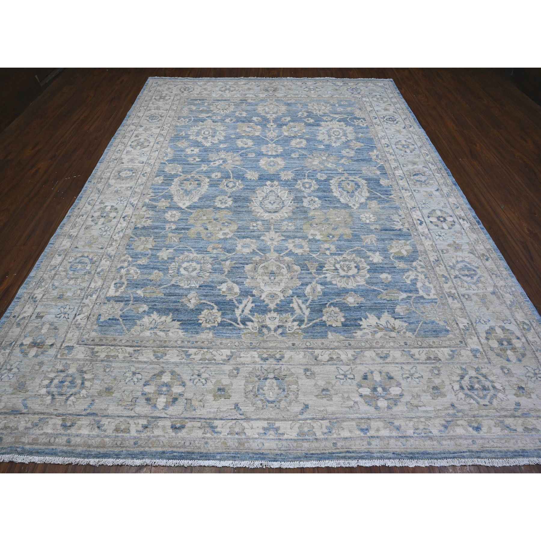 Oushak-And-Peshawar-Hand-Knotted-Rug-447430