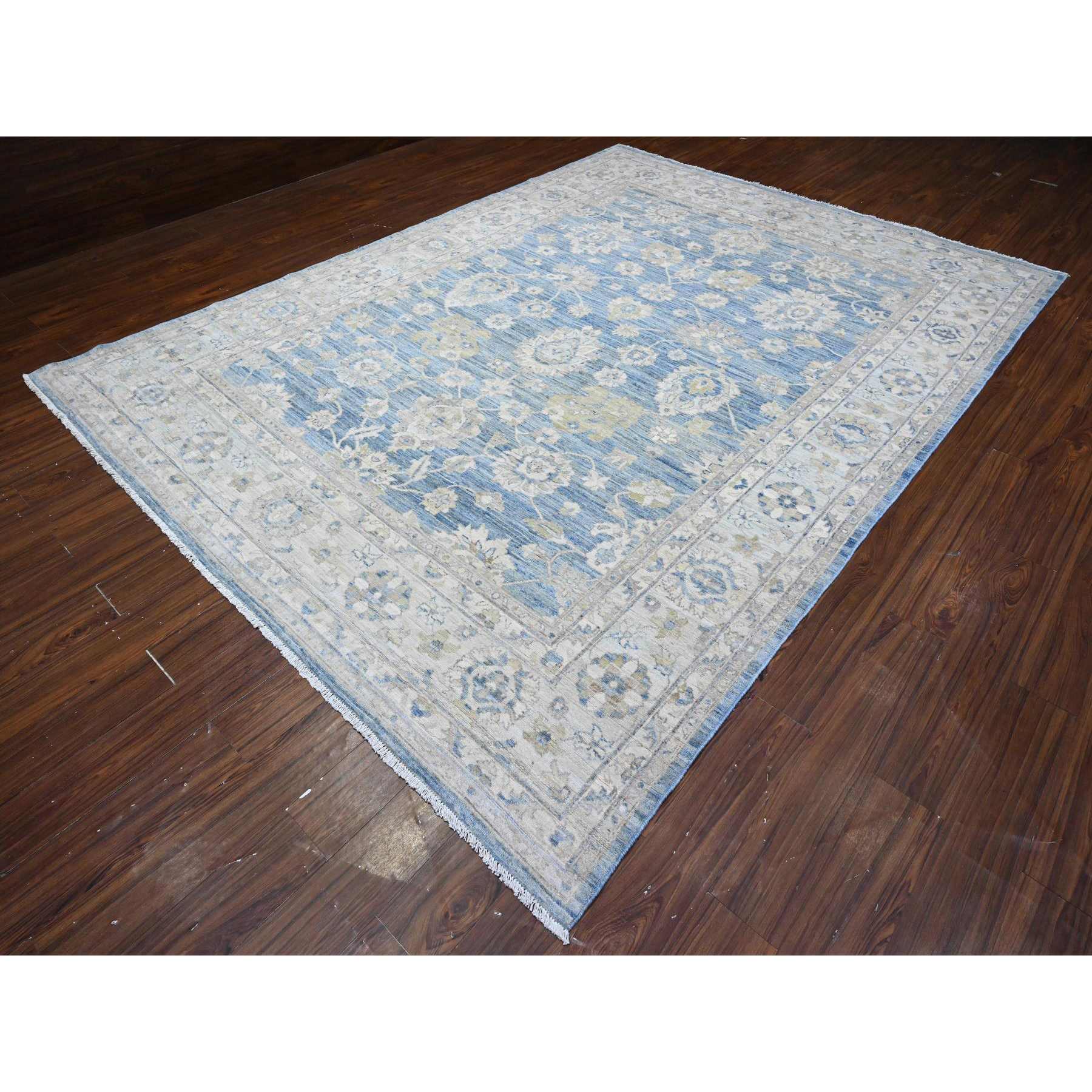 Oushak-And-Peshawar-Hand-Knotted-Rug-447430