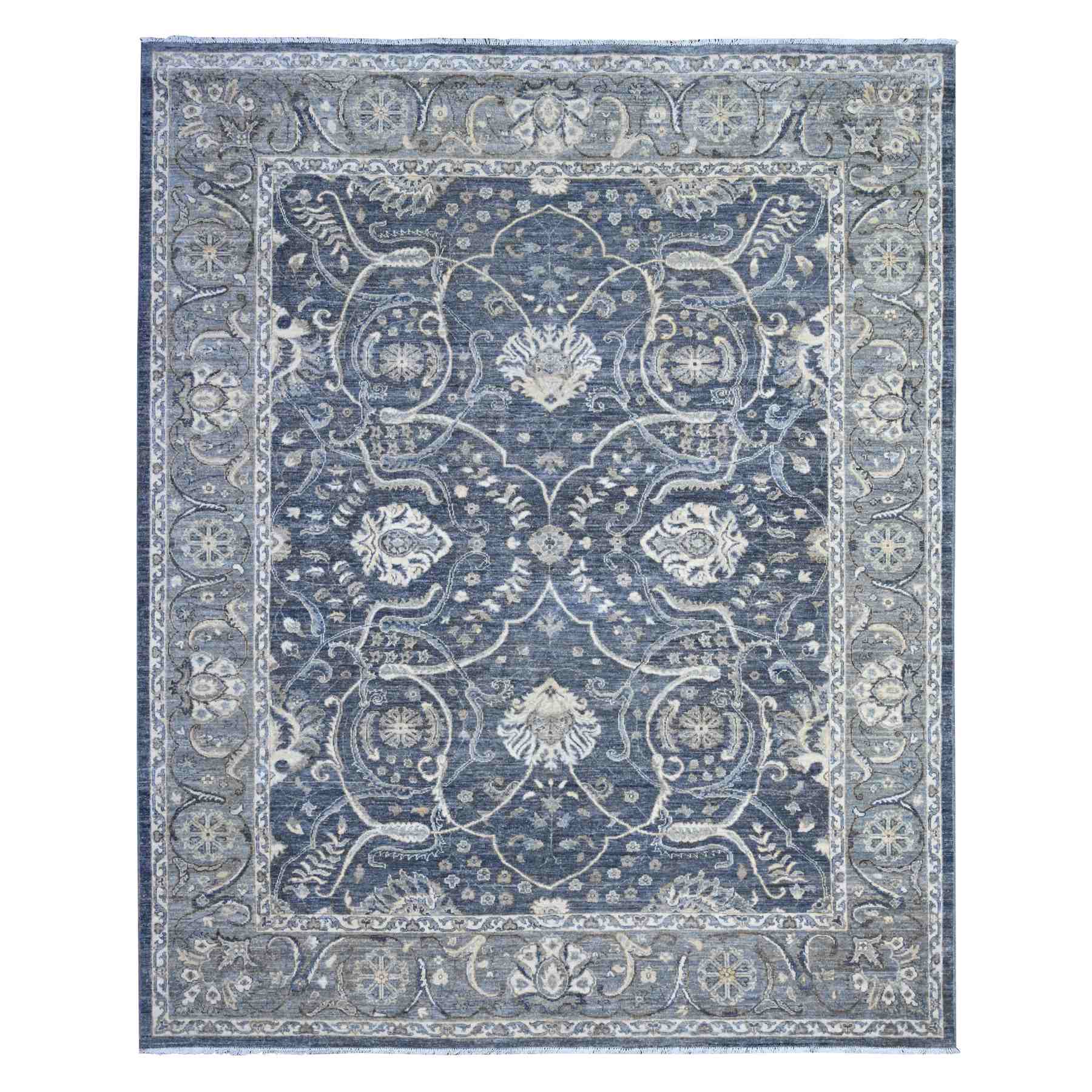 Oushak-And-Peshawar-Hand-Knotted-Rug-447445