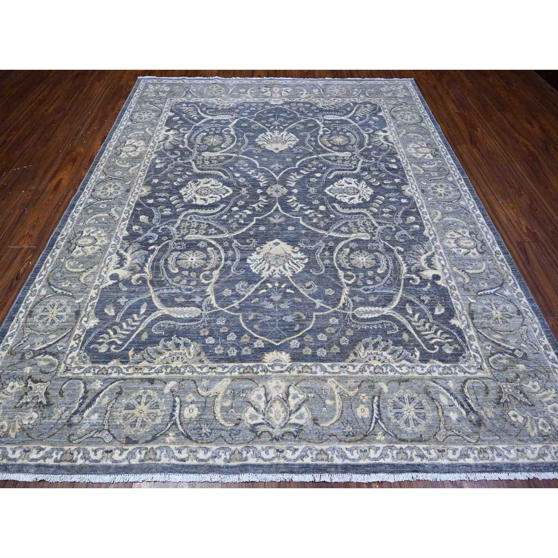 Oushak-And-Peshawar-Hand-Knotted-Rug-447445