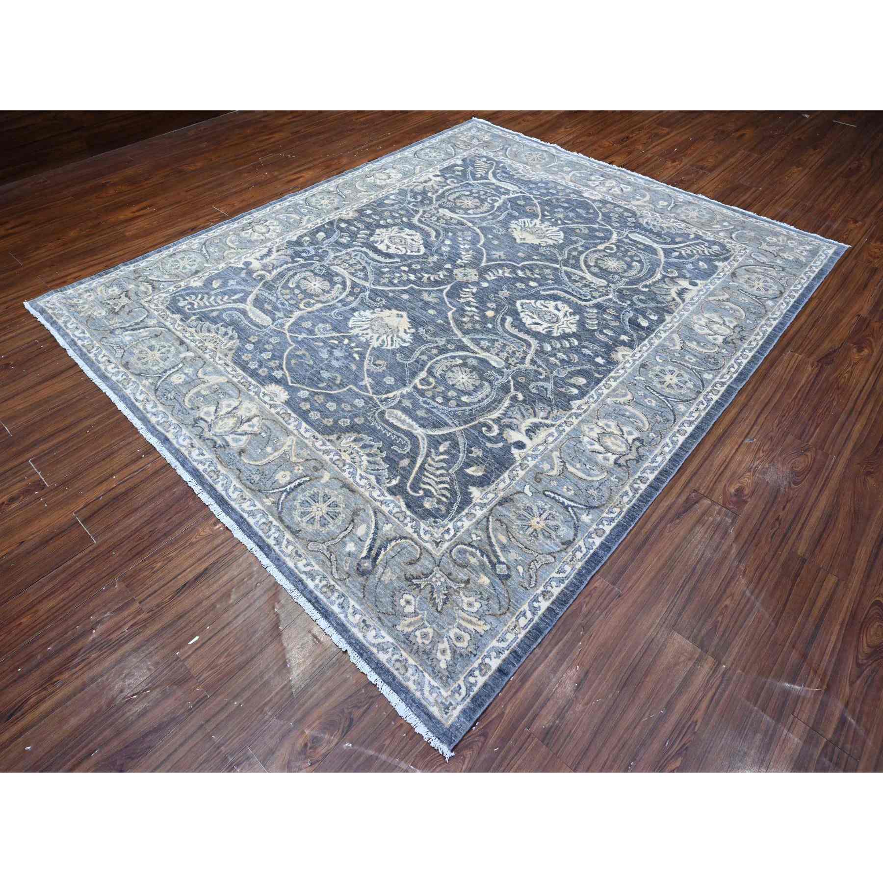 Oushak-And-Peshawar-Hand-Knotted-Rug-447445