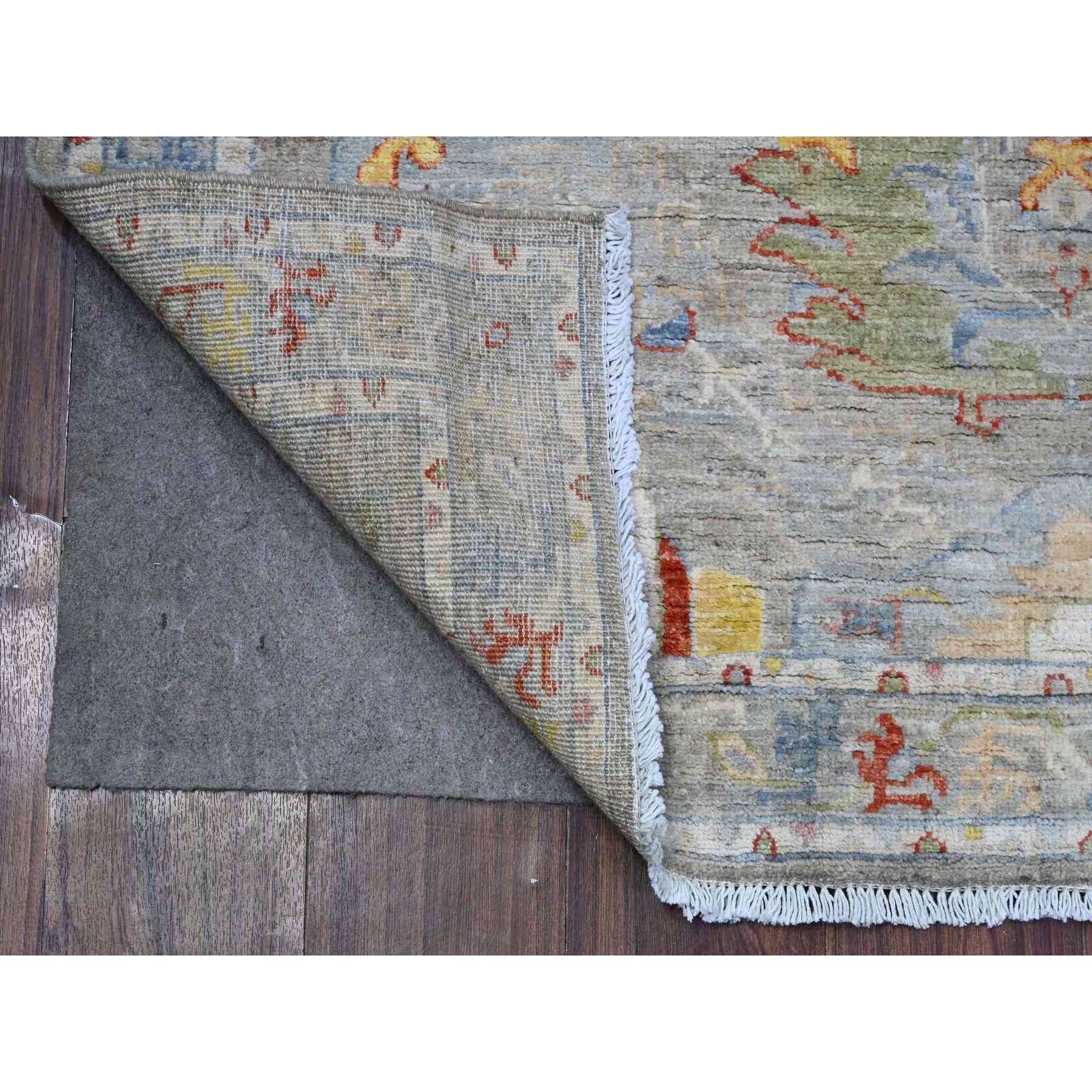 Oushak-And-Peshawar-Hand-Knotted-Rug-447475