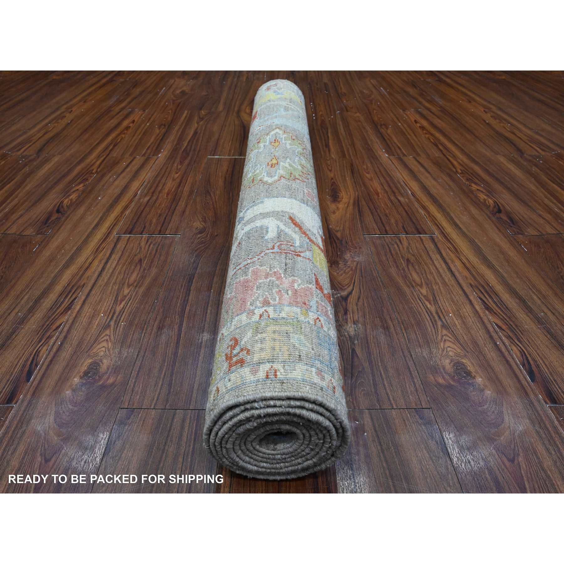 Oushak-And-Peshawar-Hand-Knotted-Rug-447475