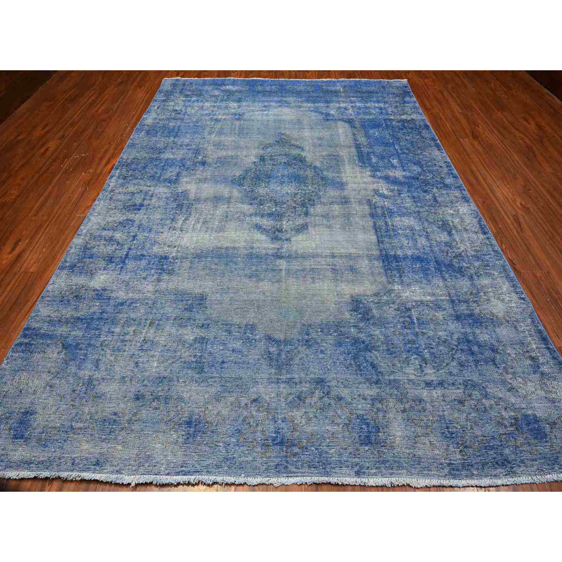 Overdyed-Vintage-Hand-Knotted-Rug-447240