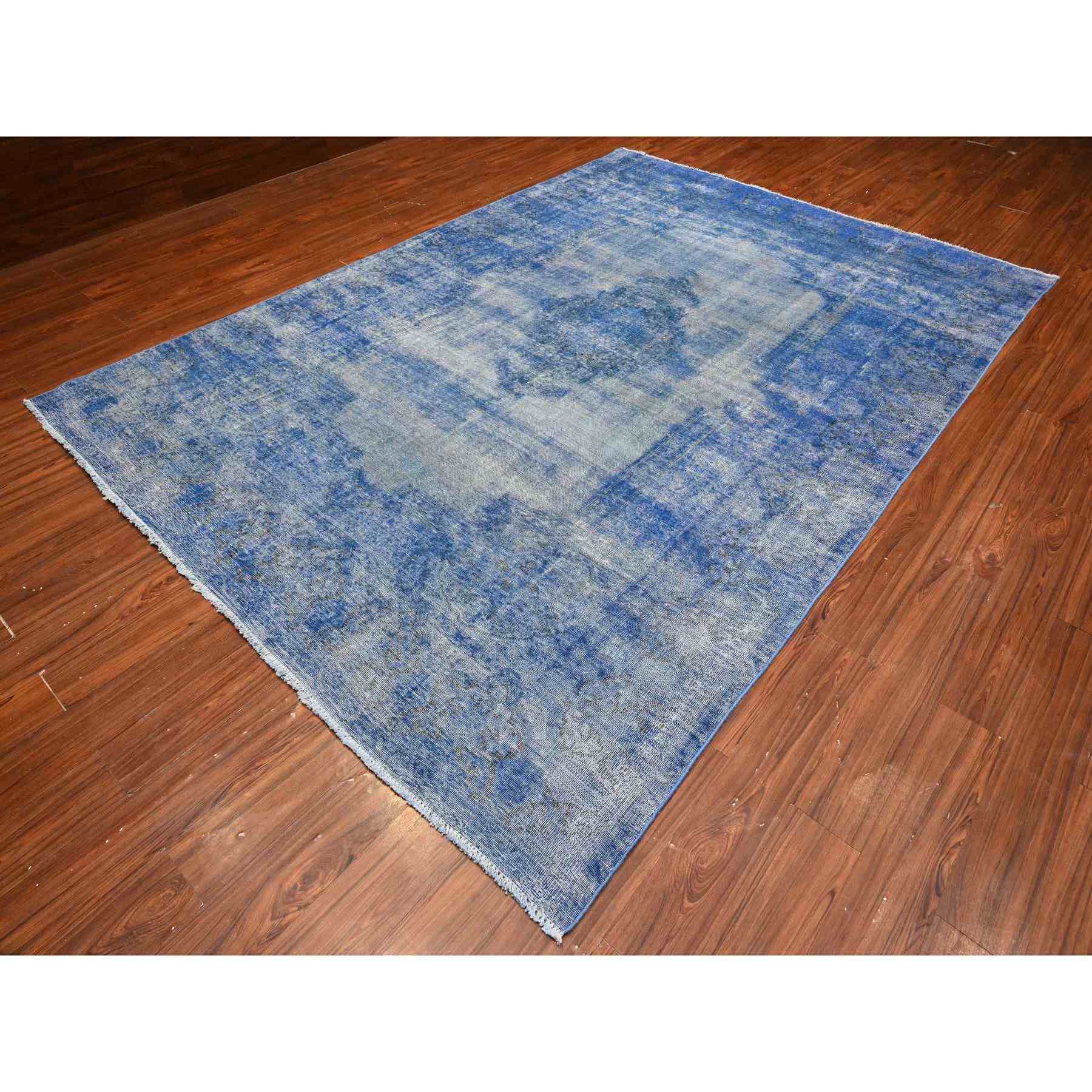 Overdyed-Vintage-Hand-Knotted-Rug-447240