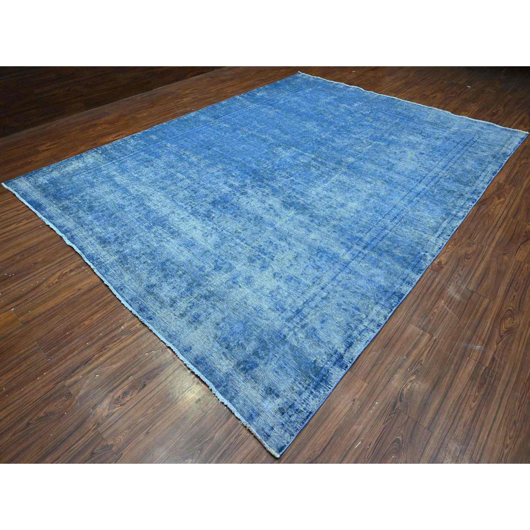 Overdyed-Vintage-Hand-Knotted-Rug-447265