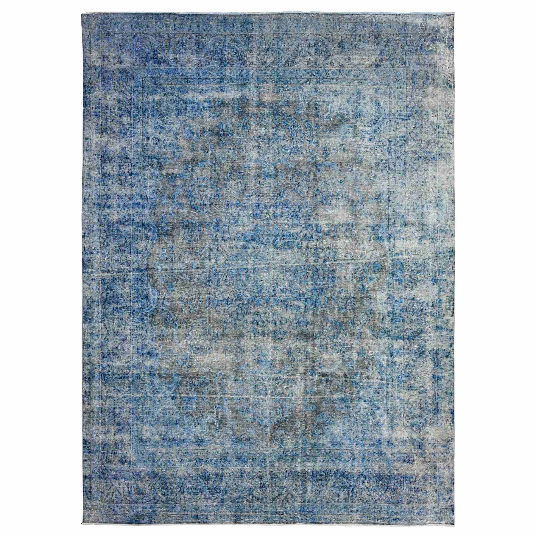 Overdyed-Vintage-Hand-Knotted-Rug-447395