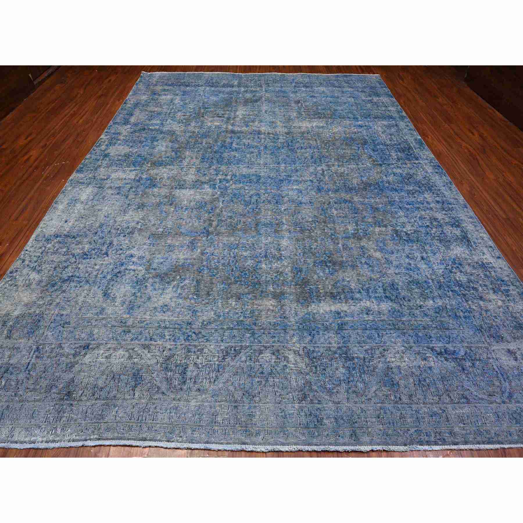 Overdyed-Vintage-Hand-Knotted-Rug-447395