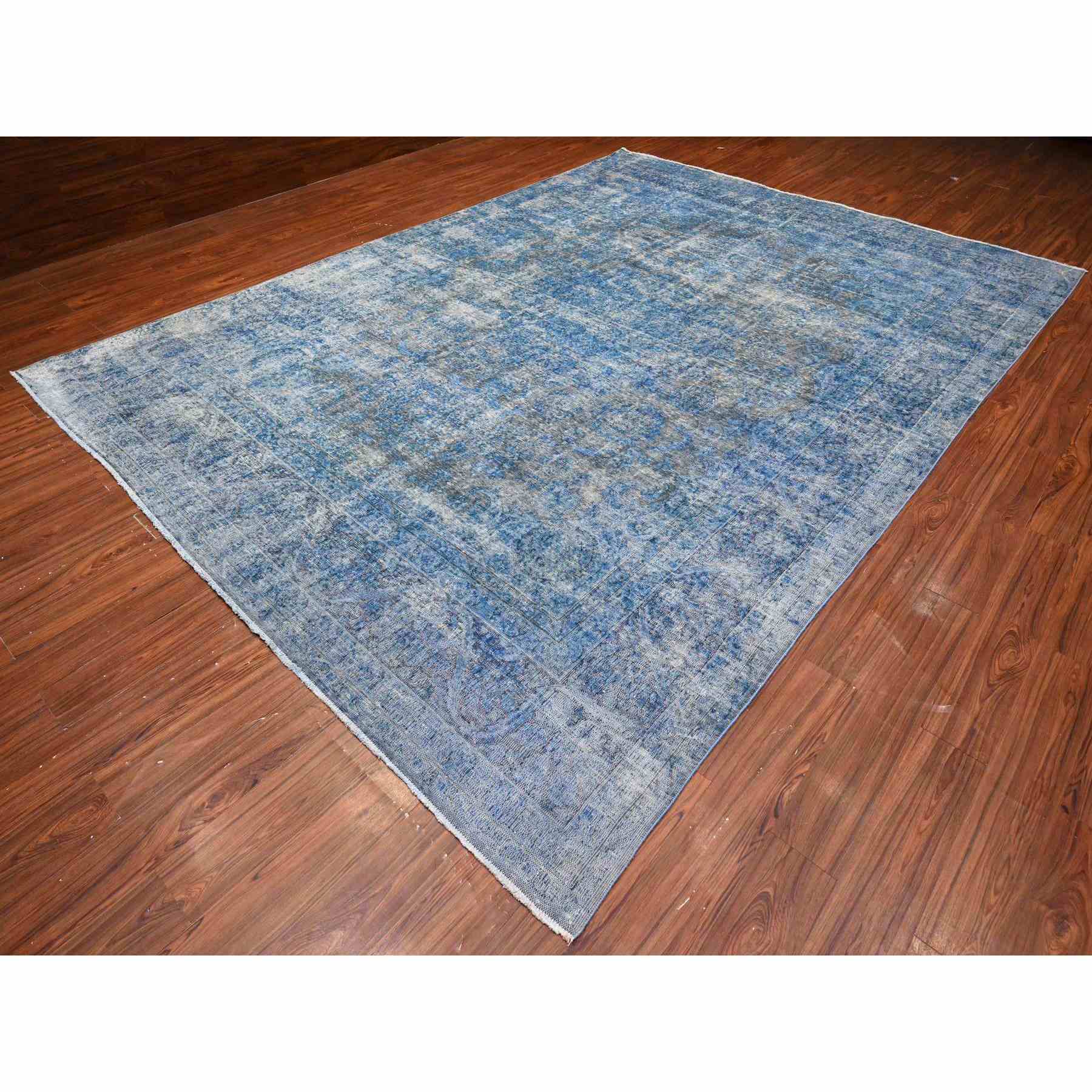 Overdyed-Vintage-Hand-Knotted-Rug-447395