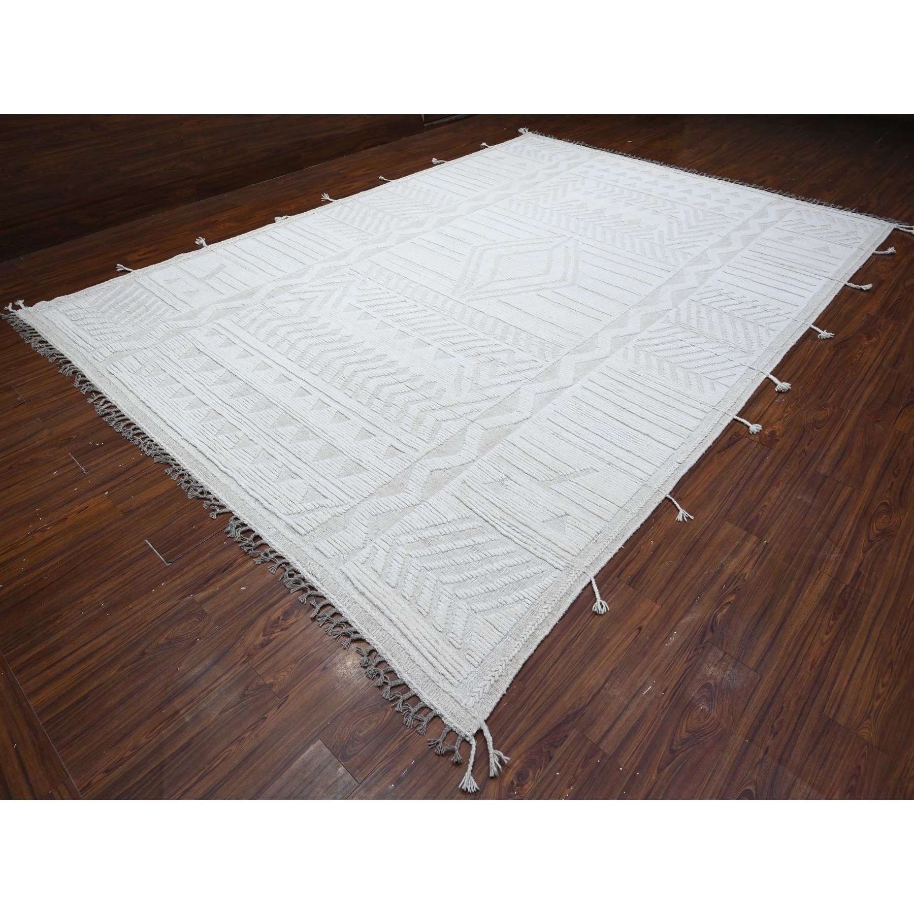 Tribal-Geometric-Hand-Knotted-Rug-445870
