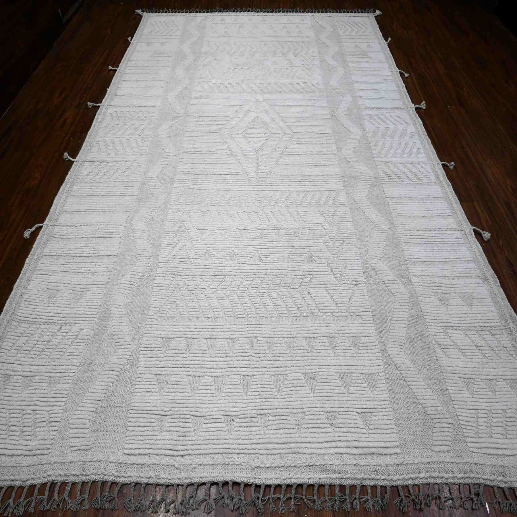 Tribal-Geometric-Hand-Knotted-Rug-445910