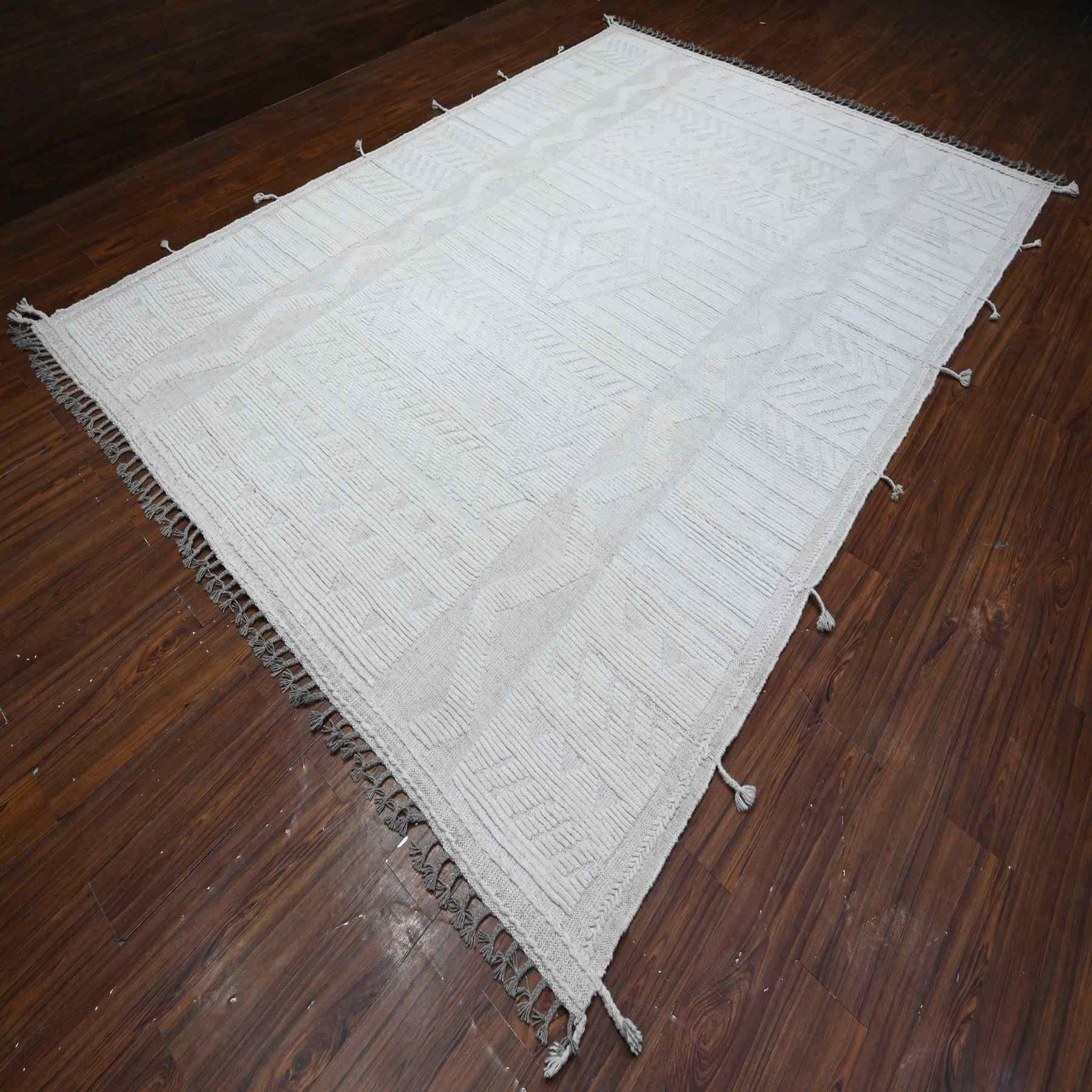 Tribal-Geometric-Hand-Knotted-Rug-445910