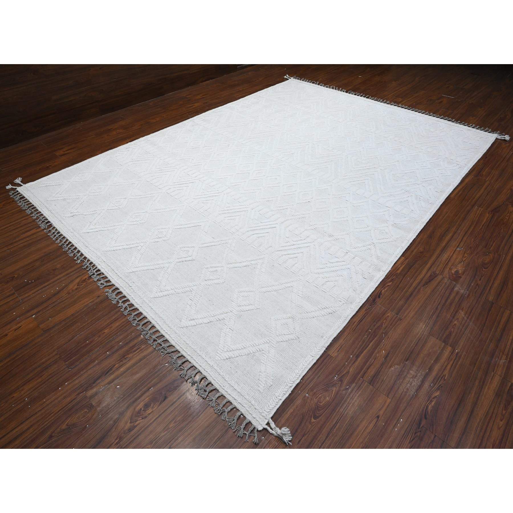 Tribal-Geometric-Hand-Knotted-Rug-445975