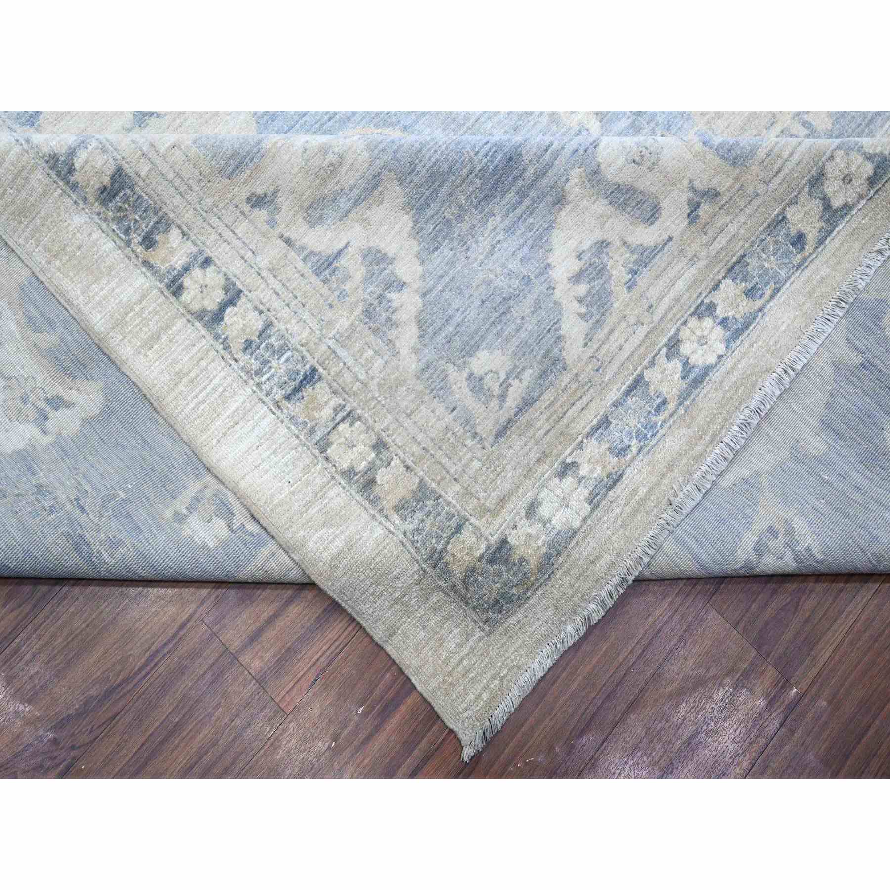 White-Wash-Vintage-Silver-Wash-Hand-Knotted-Rug-447385