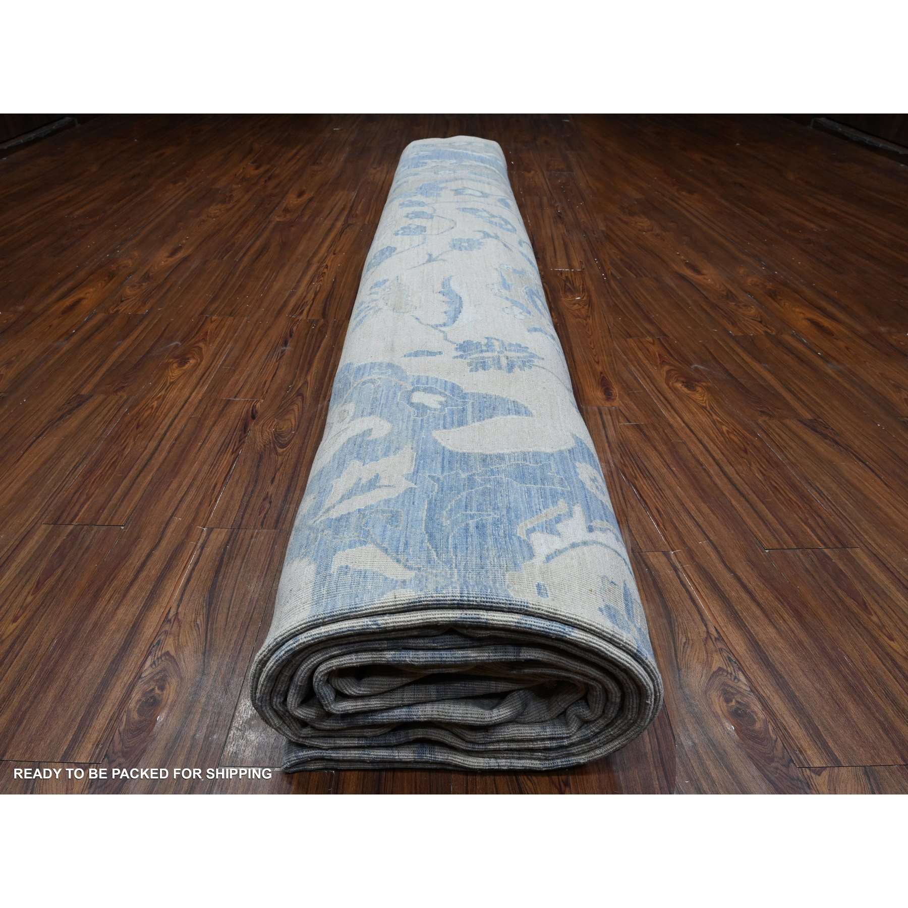 White-Wash-Vintage-Silver-Wash-Hand-Knotted-Rug-447385