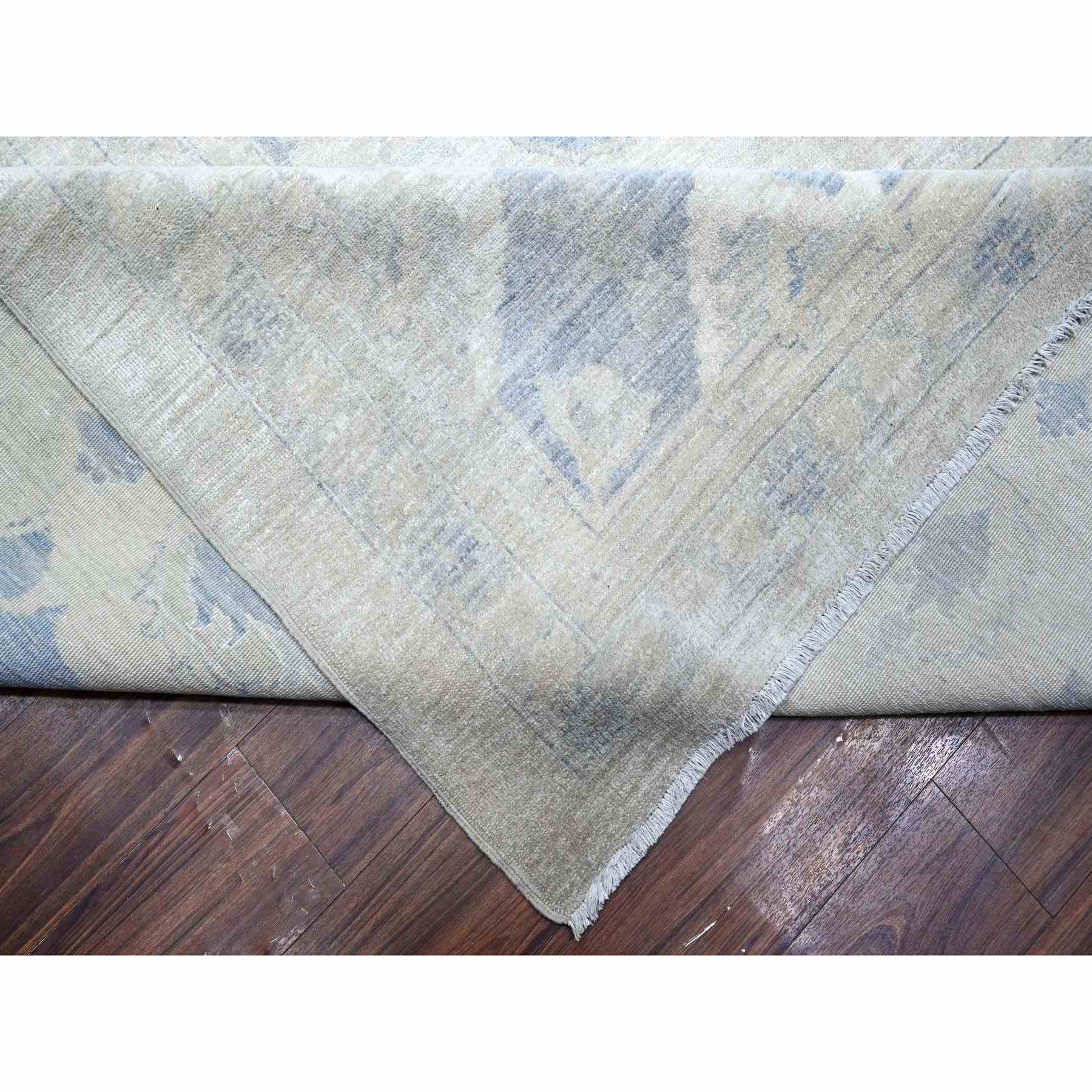 White-Wash-Vintage-Silver-Wash-Hand-Knotted-Rug-447390