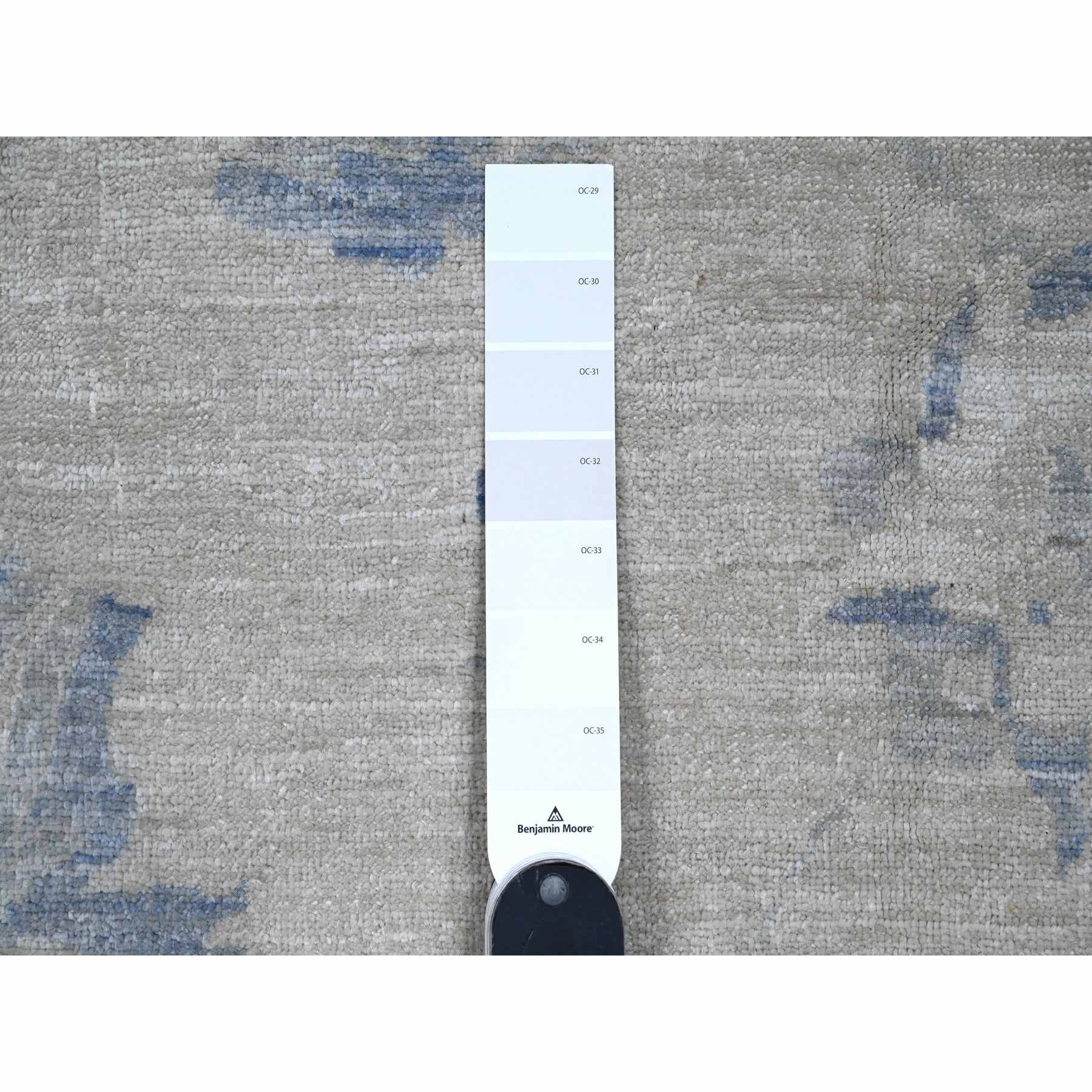 White-Wash-Vintage-Silver-Wash-Hand-Knotted-Rug-447390