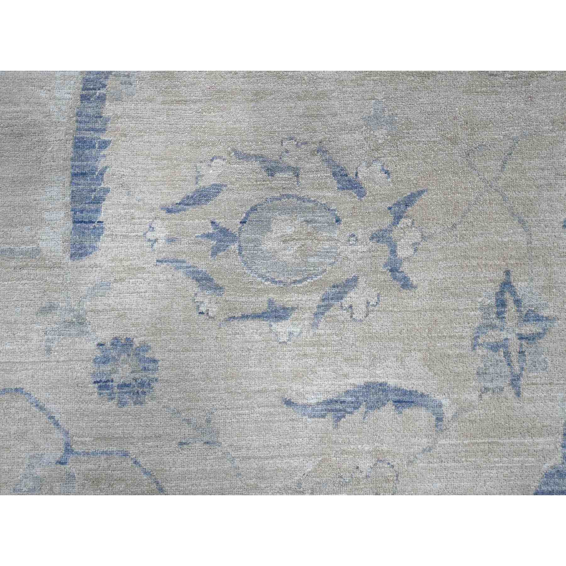 White-Wash-Vintage-Silver-Wash-Hand-Knotted-Rug-447390