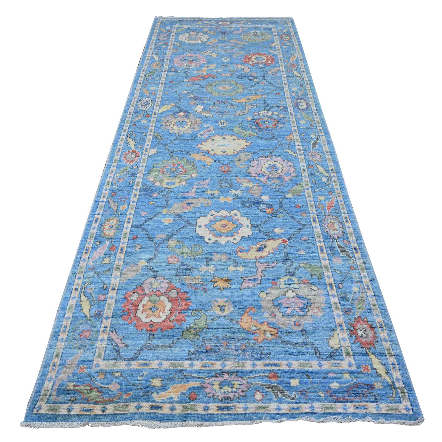 Oushak-And-Peshawar-Hand-Knotted-Rug-447535