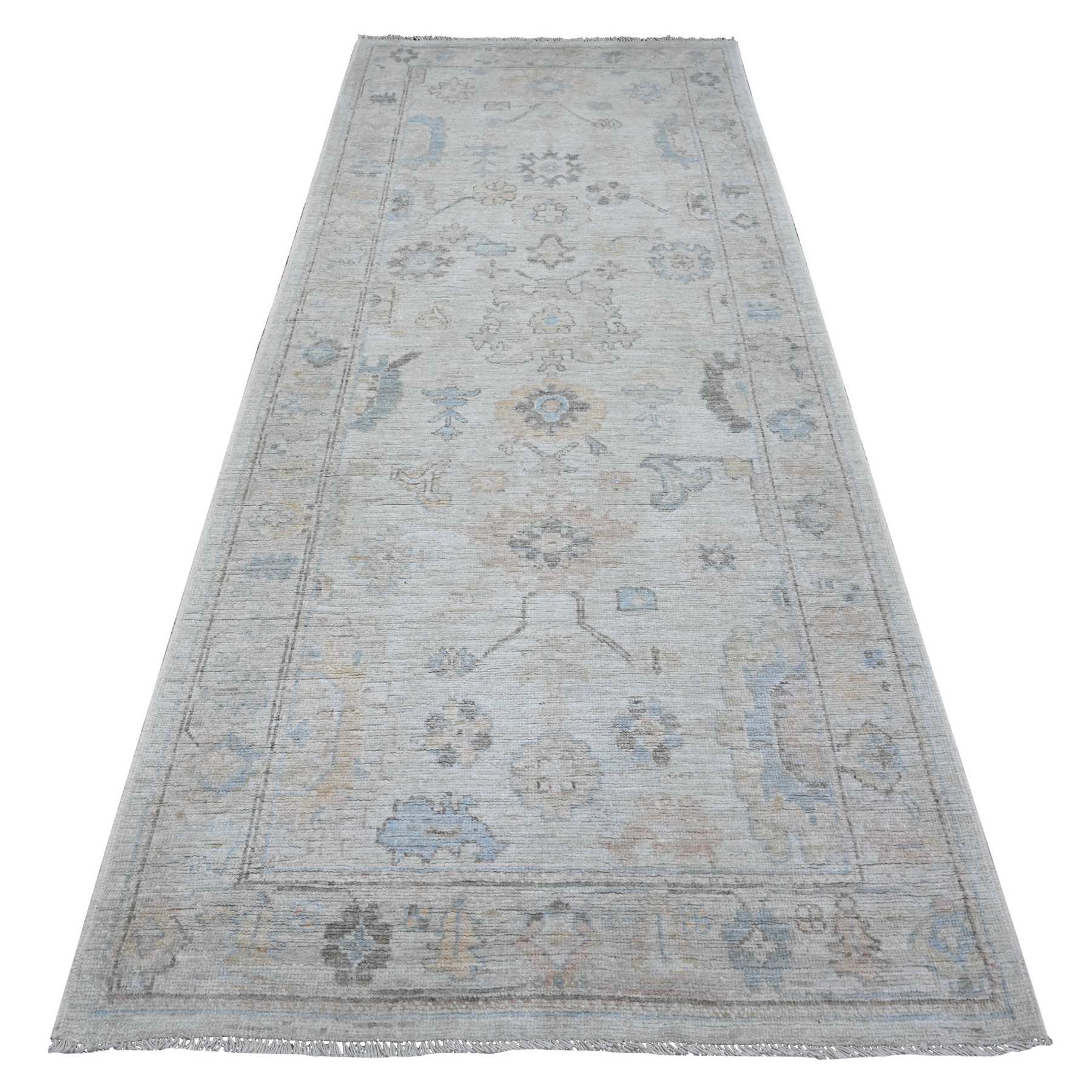 Oushak-And-Peshawar-Hand-Knotted-Rug-447540