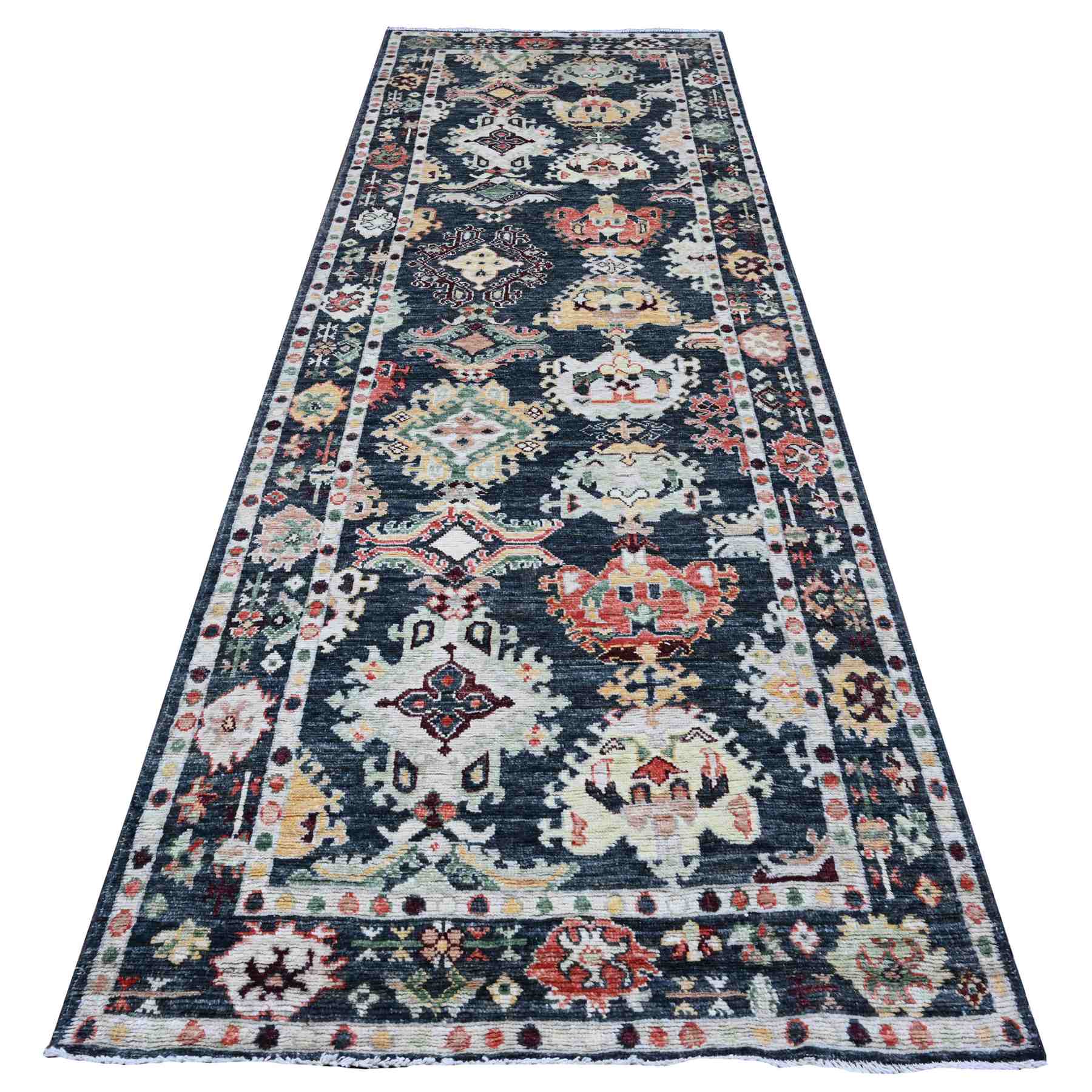 Oushak-And-Peshawar-Hand-Knotted-Rug-447545