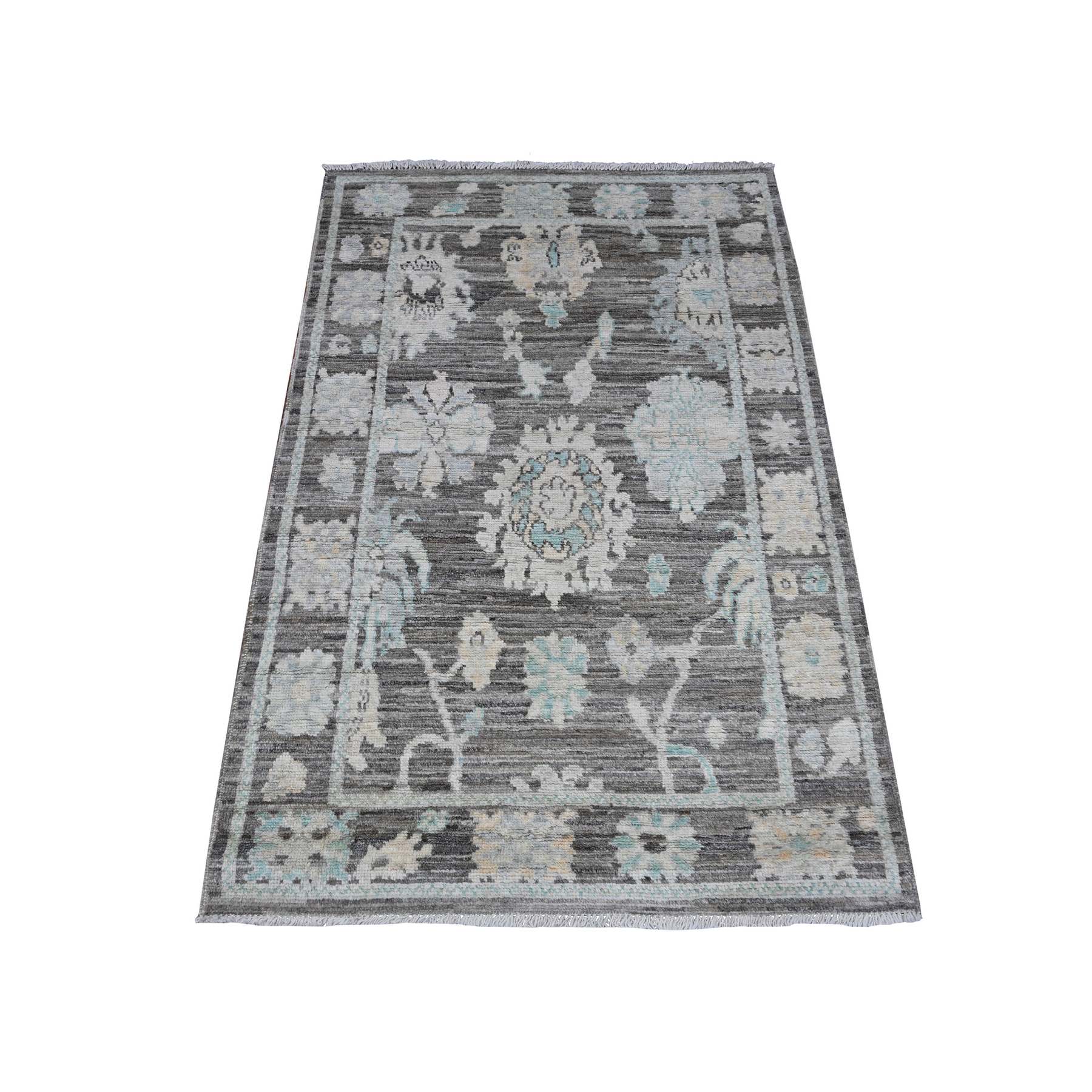 Oushak-And-Peshawar-Hand-Knotted-Rug-447560