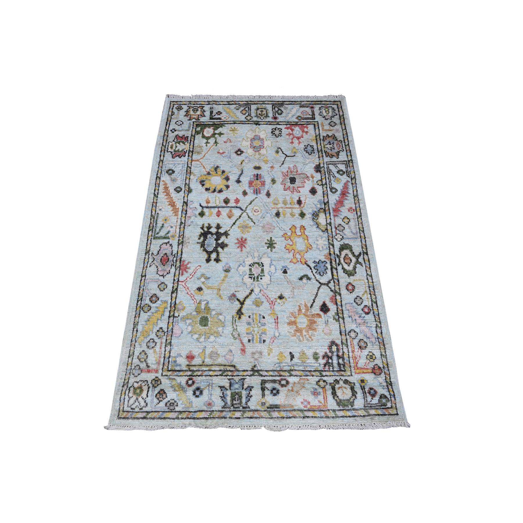 Oushak-And-Peshawar-Hand-Knotted-Rug-447565