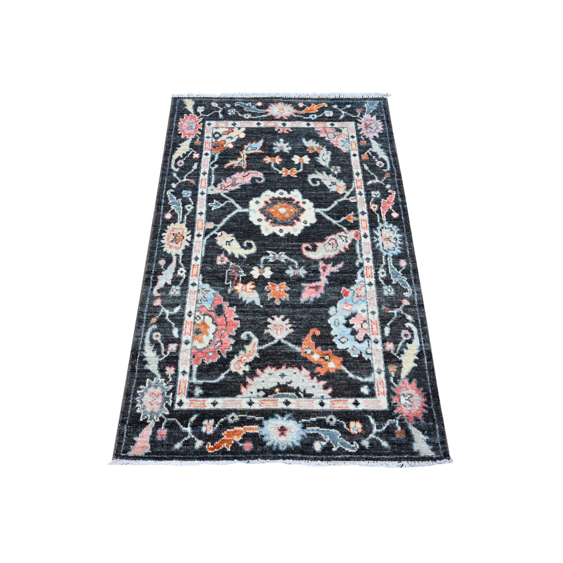 Oushak-And-Peshawar-Hand-Knotted-Rug-447600