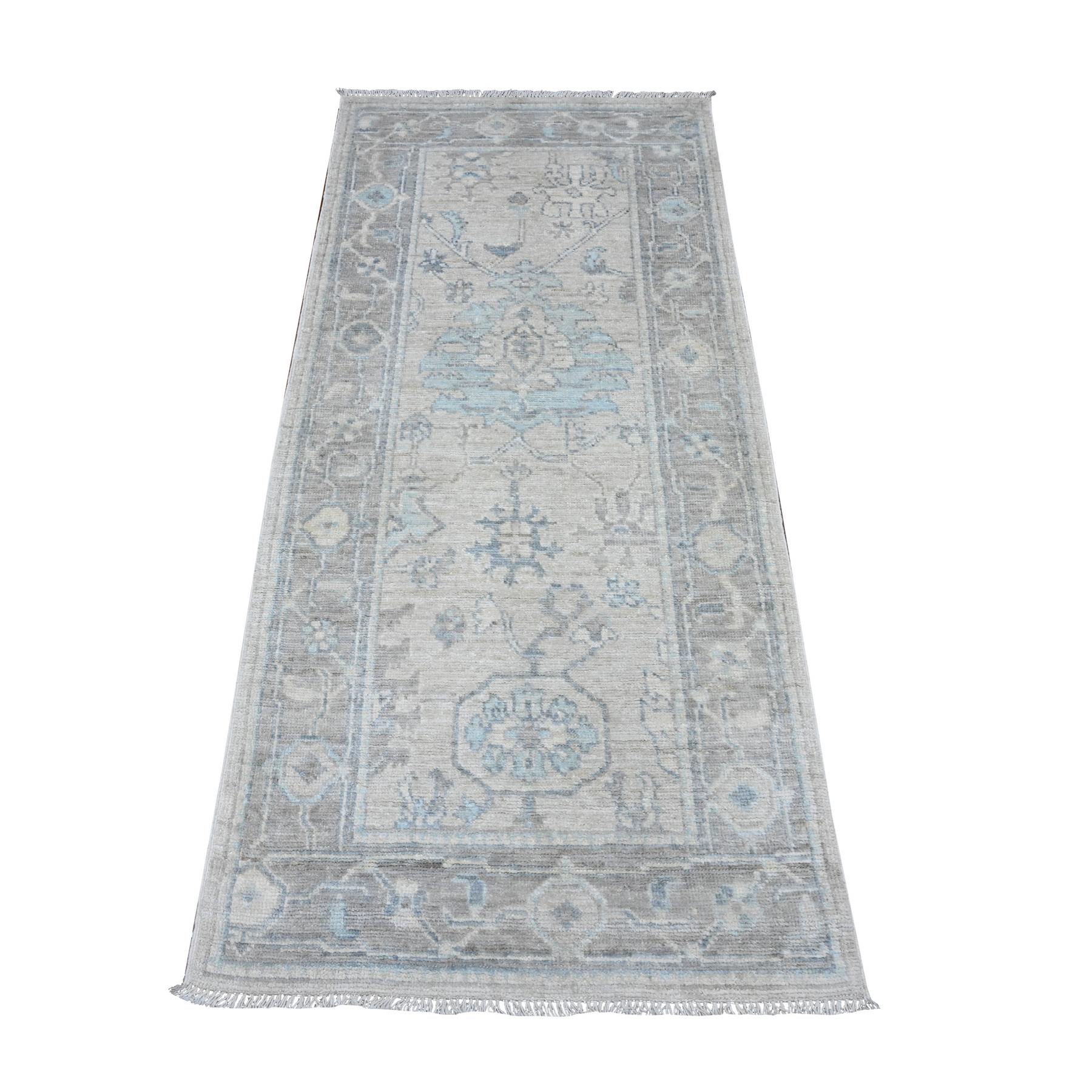 Oushak-And-Peshawar-Hand-Knotted-Rug-447685