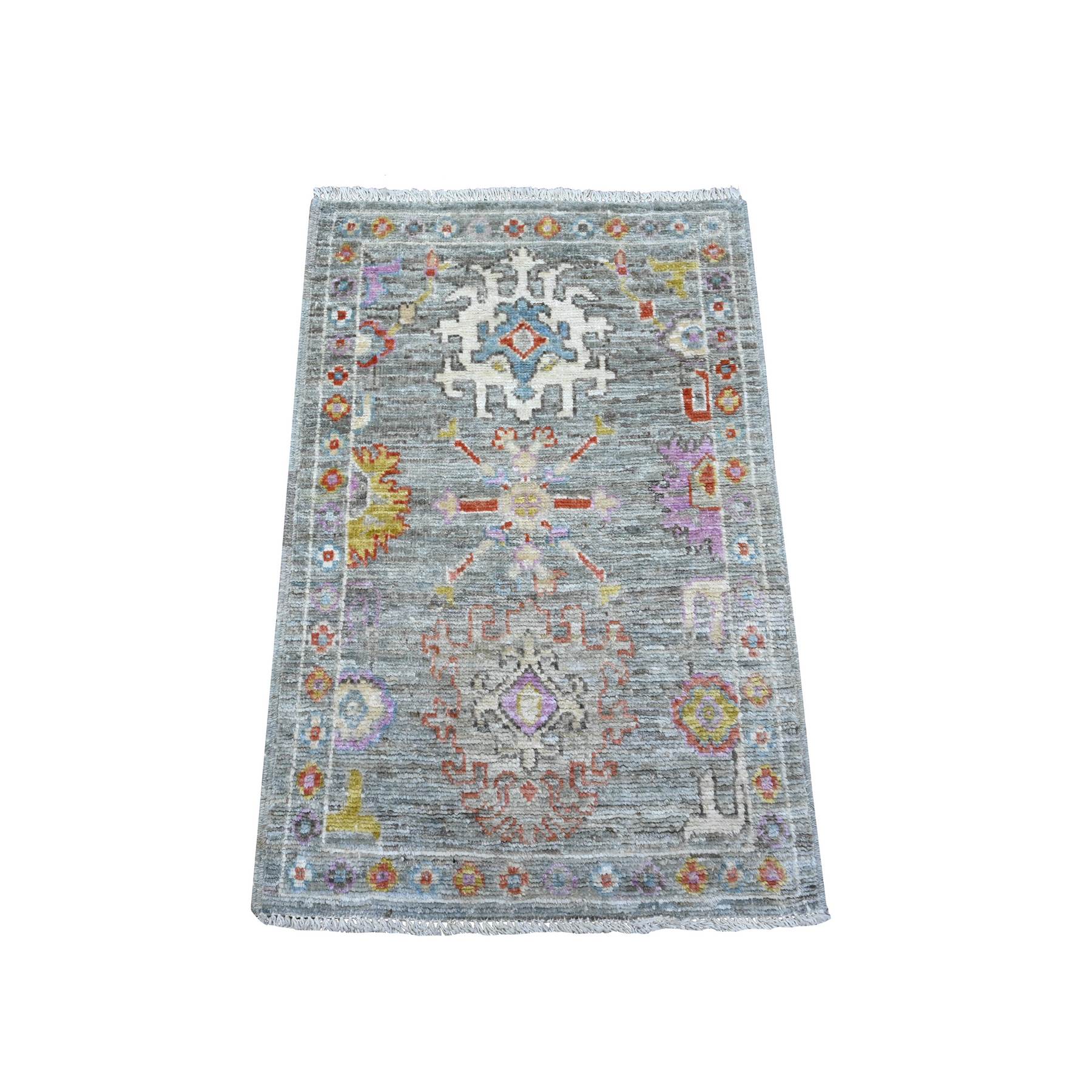 Oushak-And-Peshawar-Hand-Knotted-Rug-447690