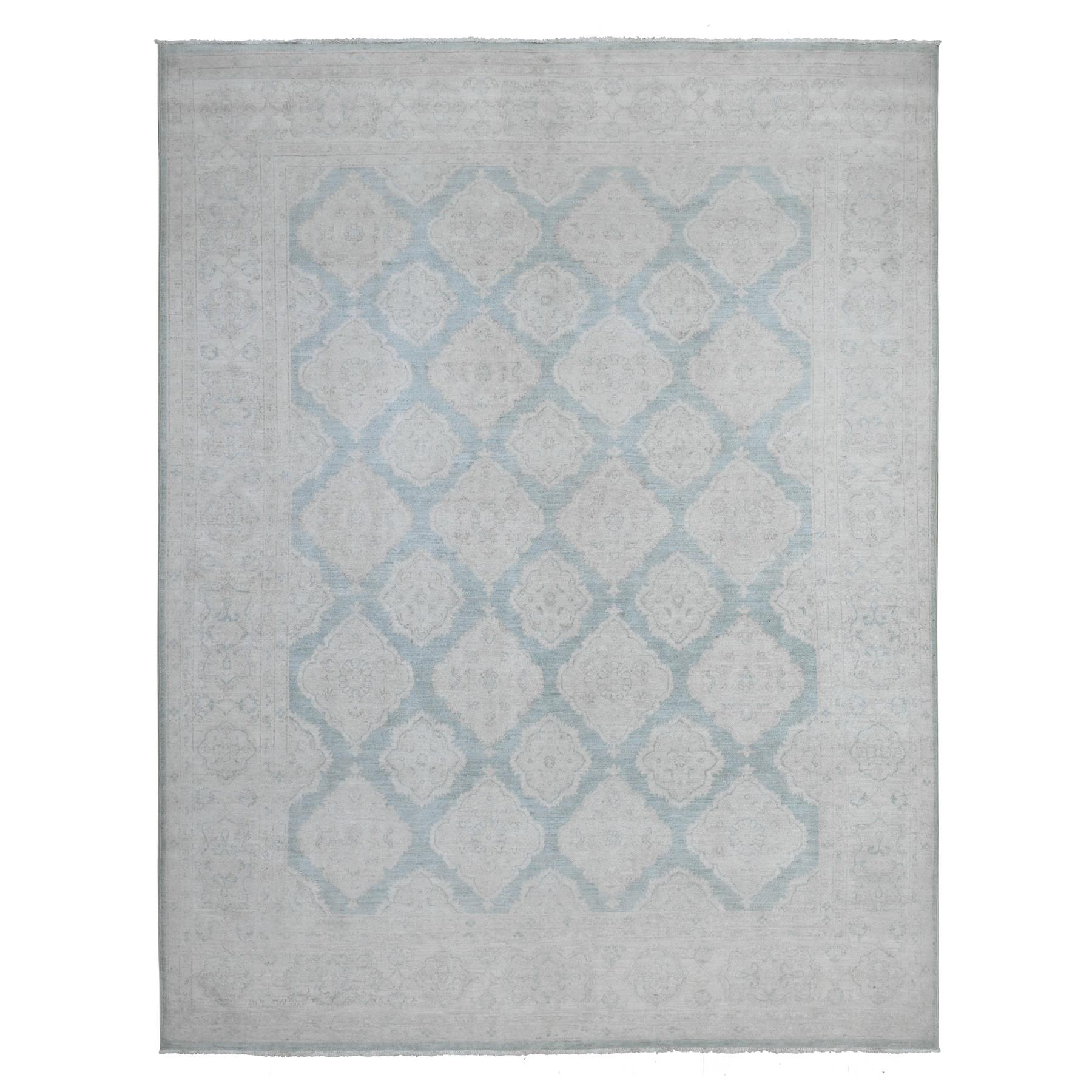 Oushak-And-Peshawar-Hand-Knotted-Rug-447705